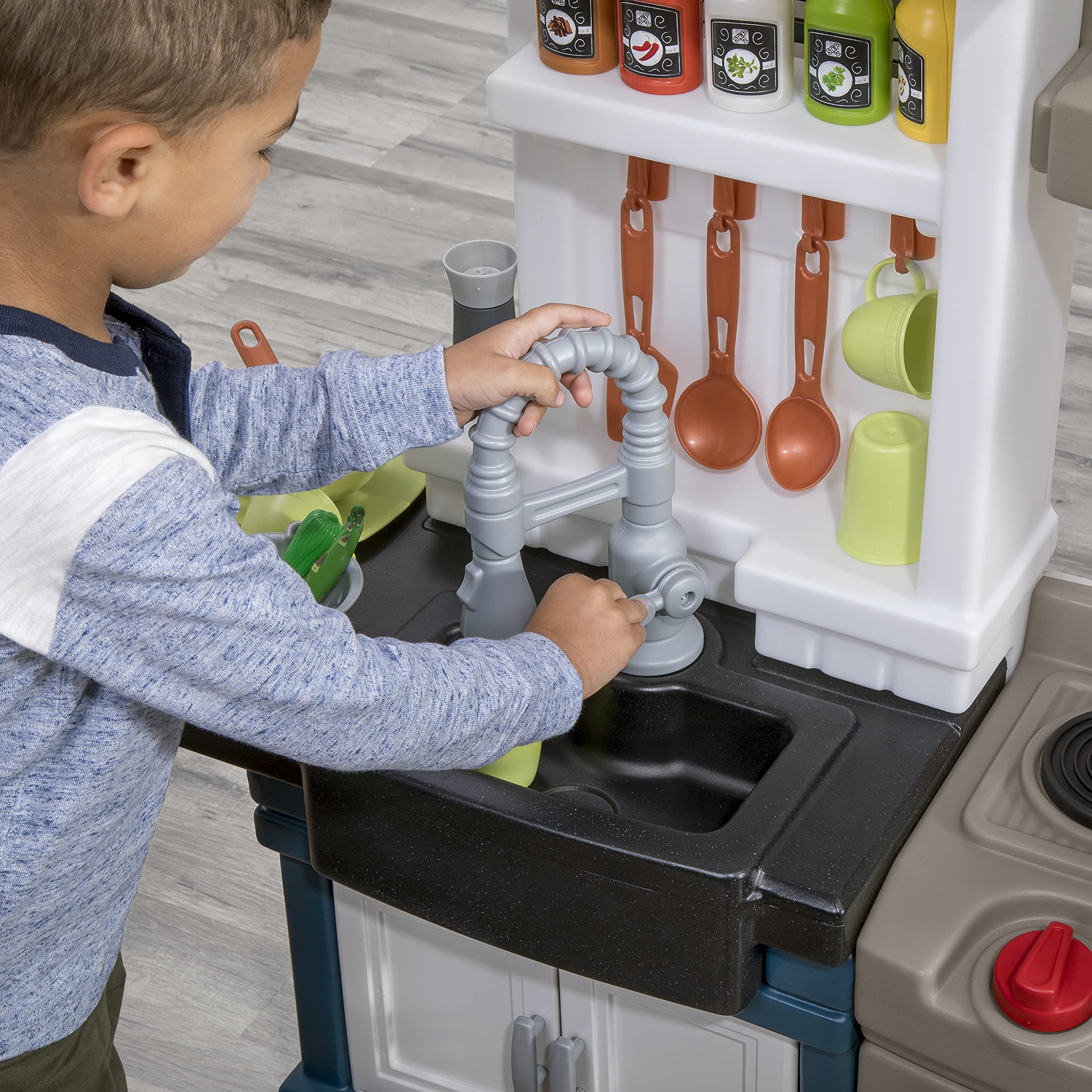 Modern Metro Kitchen Playset for Kids with 30+ Accessories