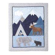 Trail Mix Crib Bed Set - Baby Nursery Set - Grey, Navy