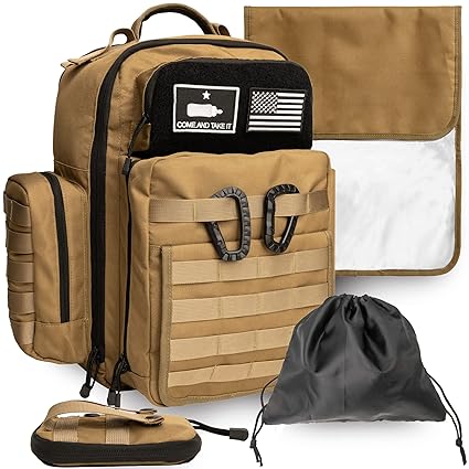 Molle-Style Military Diaper Backpack Made of Rugged 900D
