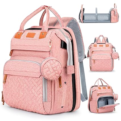 Diaper Bag, with Diaper Changing Station, Multi-functional Large-capacity
