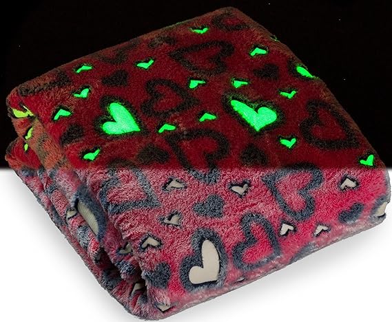 Glow in The Dark Throw Blanket Gift for Girls and Kids Ages 4-14 and for Grandkids