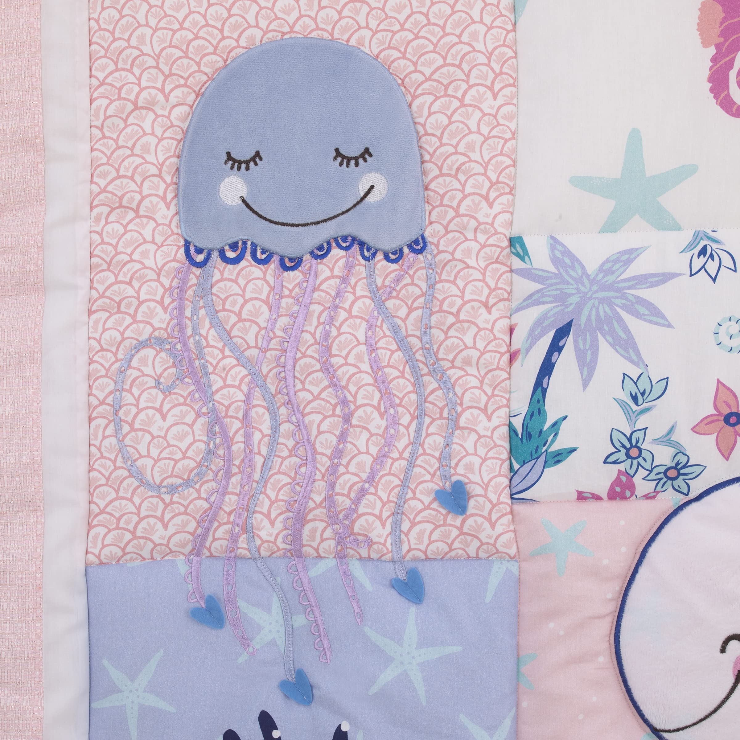 4-Piece Crib Bedding Set - Mermaid Undersea Theme