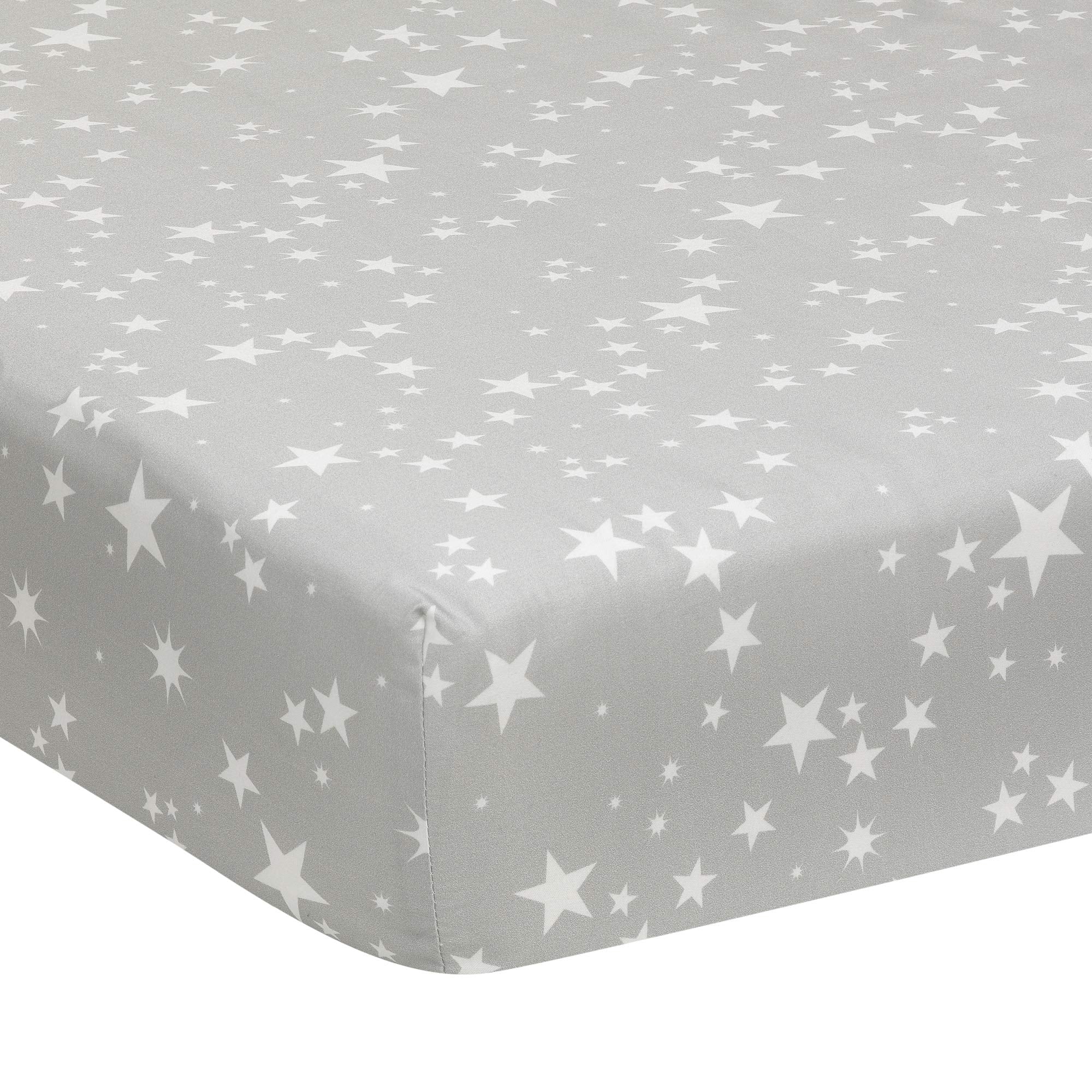 Milky Way Space Galaxy 4-Piece Baby Nursery Crib Bedding Set - Blue/Gray