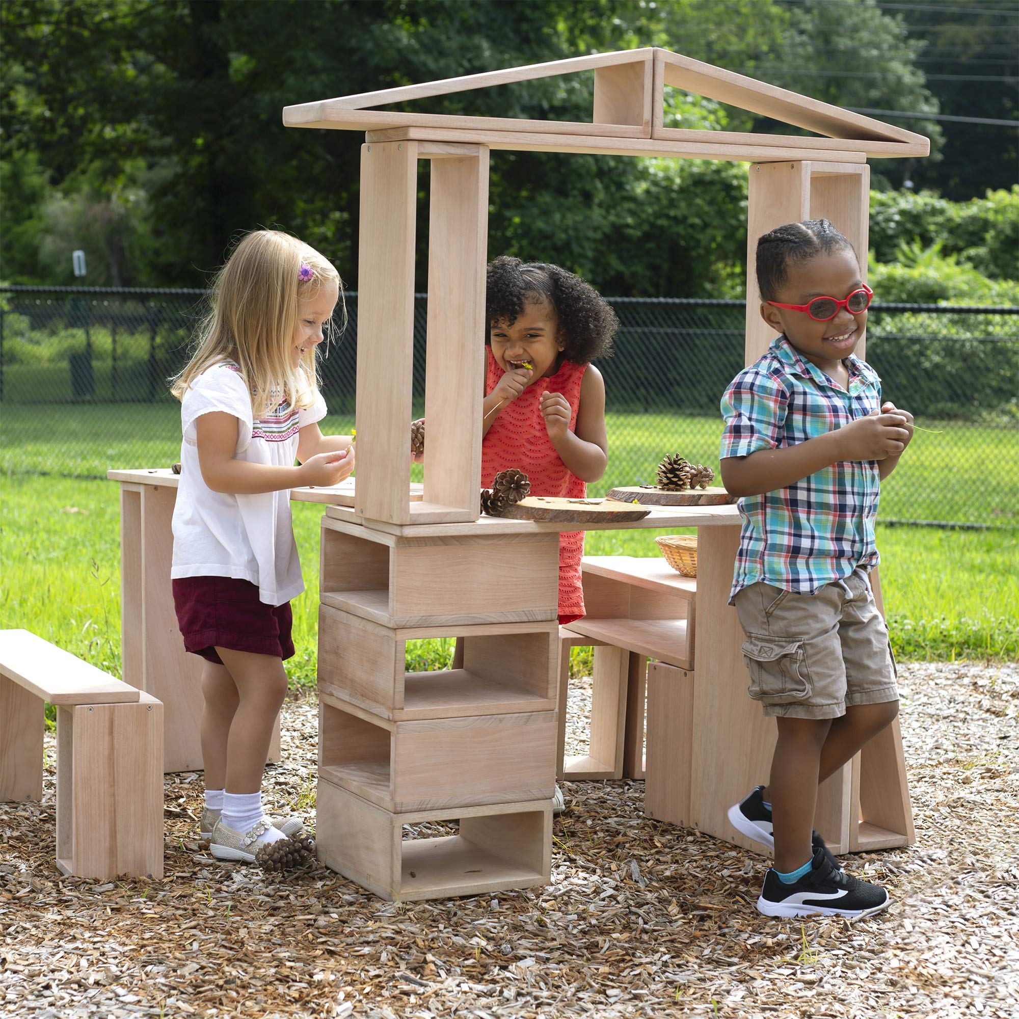 Outdoor Hollow Blocks - 25 Piece Set: STEM Learning & Educational Game for Children