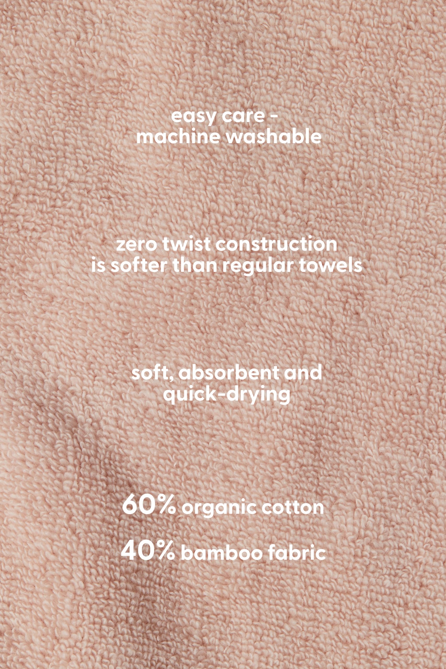 and Girls Hooded Bunny Bath Towel in Blush - Unisex Baby Toddler