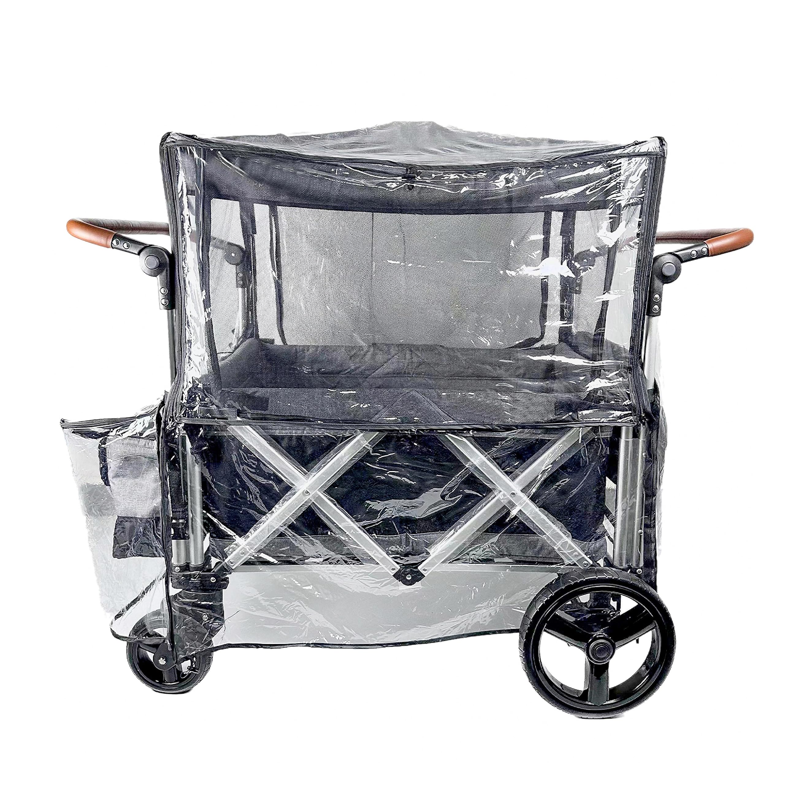 Big Size Rain Cover for Stroller, Mosquito Net for Trolley Cart, 2in1 Big Cover