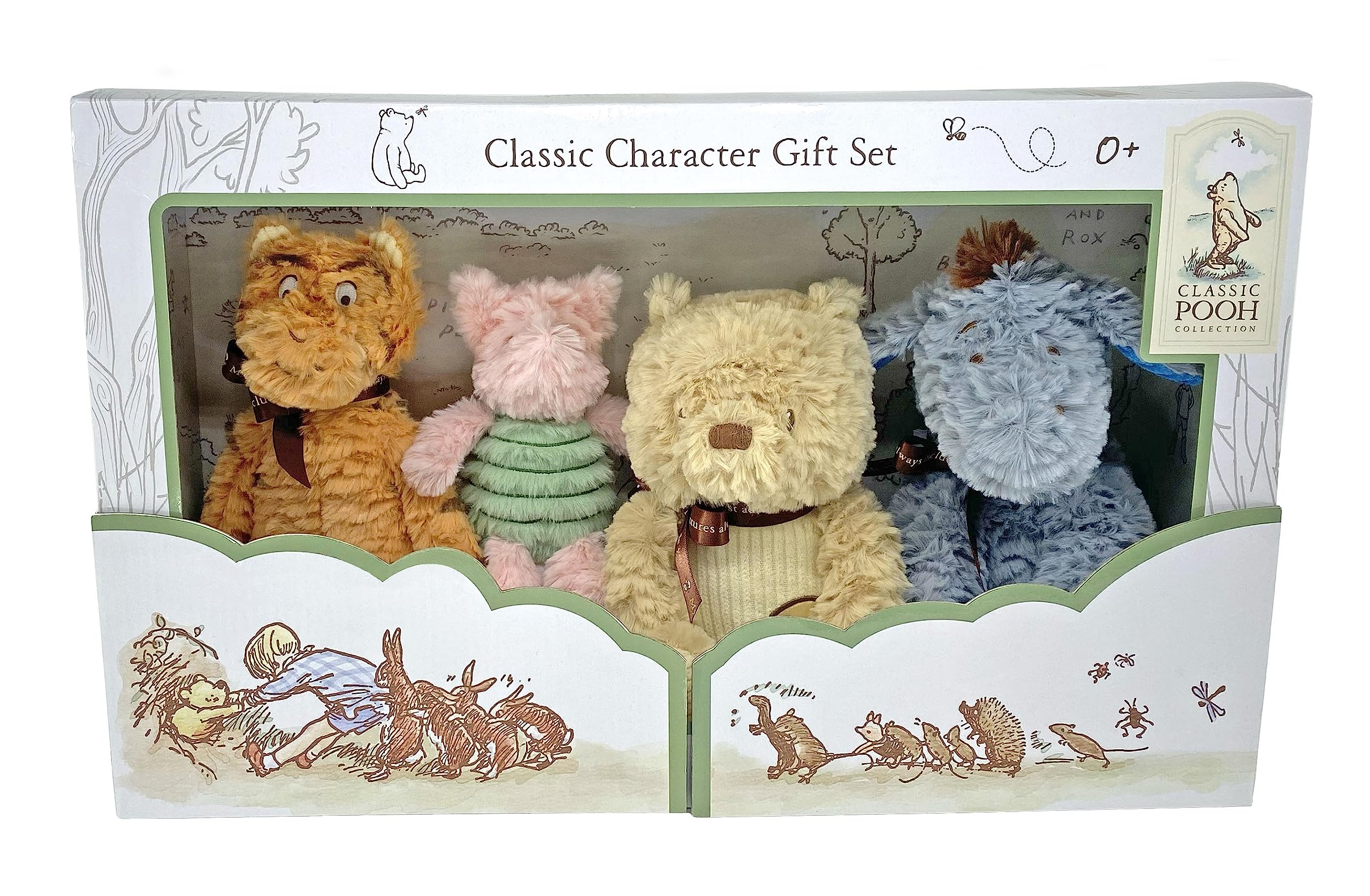 The Pooh and Friends 4 Piece Plush Collector Set Stuffed Animals