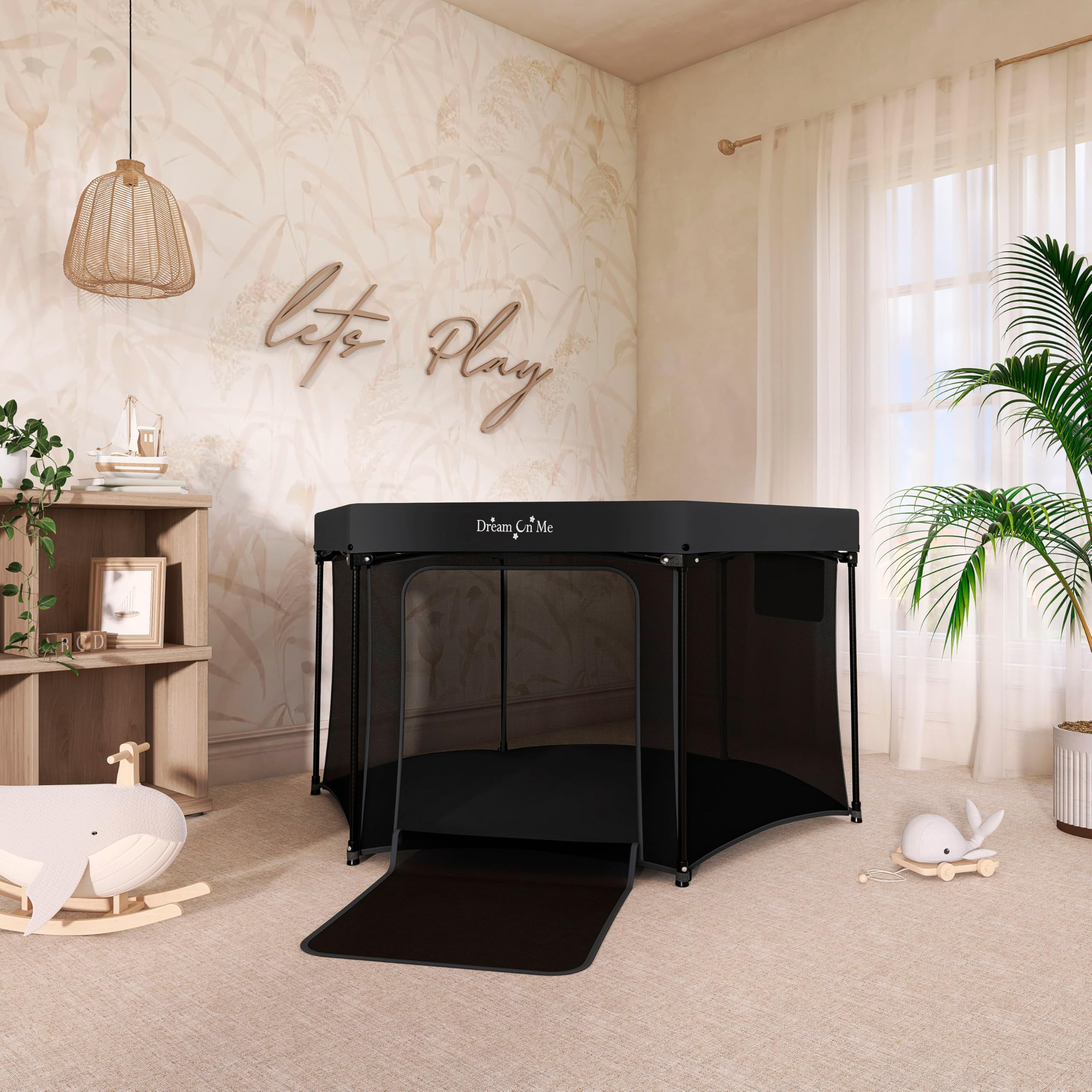 Onyx Playpen in Black, Baby Playpen, Portable and Lightweight