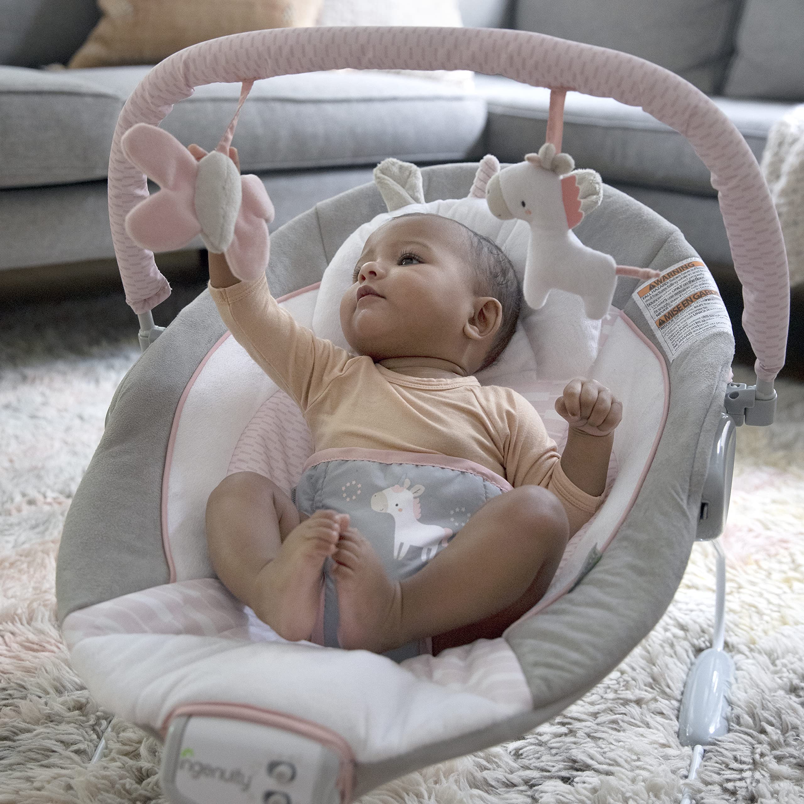 Soothing Baby Bouncer Infant Seat with Vibrations & Music