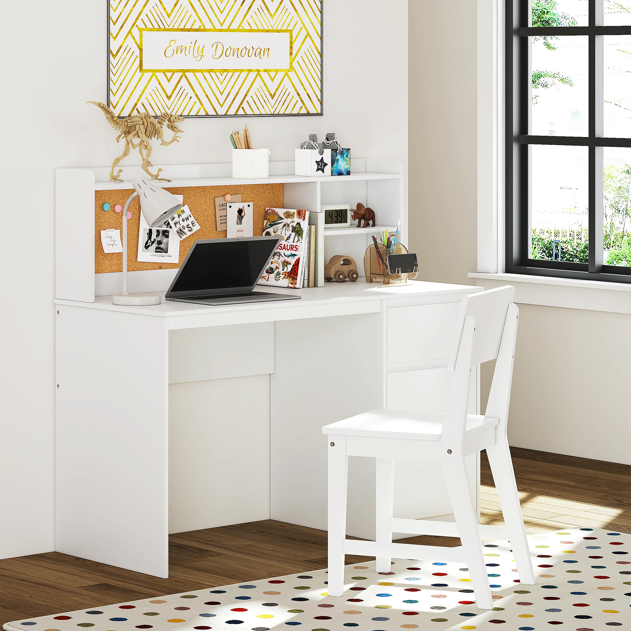 Kids Study Desk with Chair, Kids Desk and Chair Sets