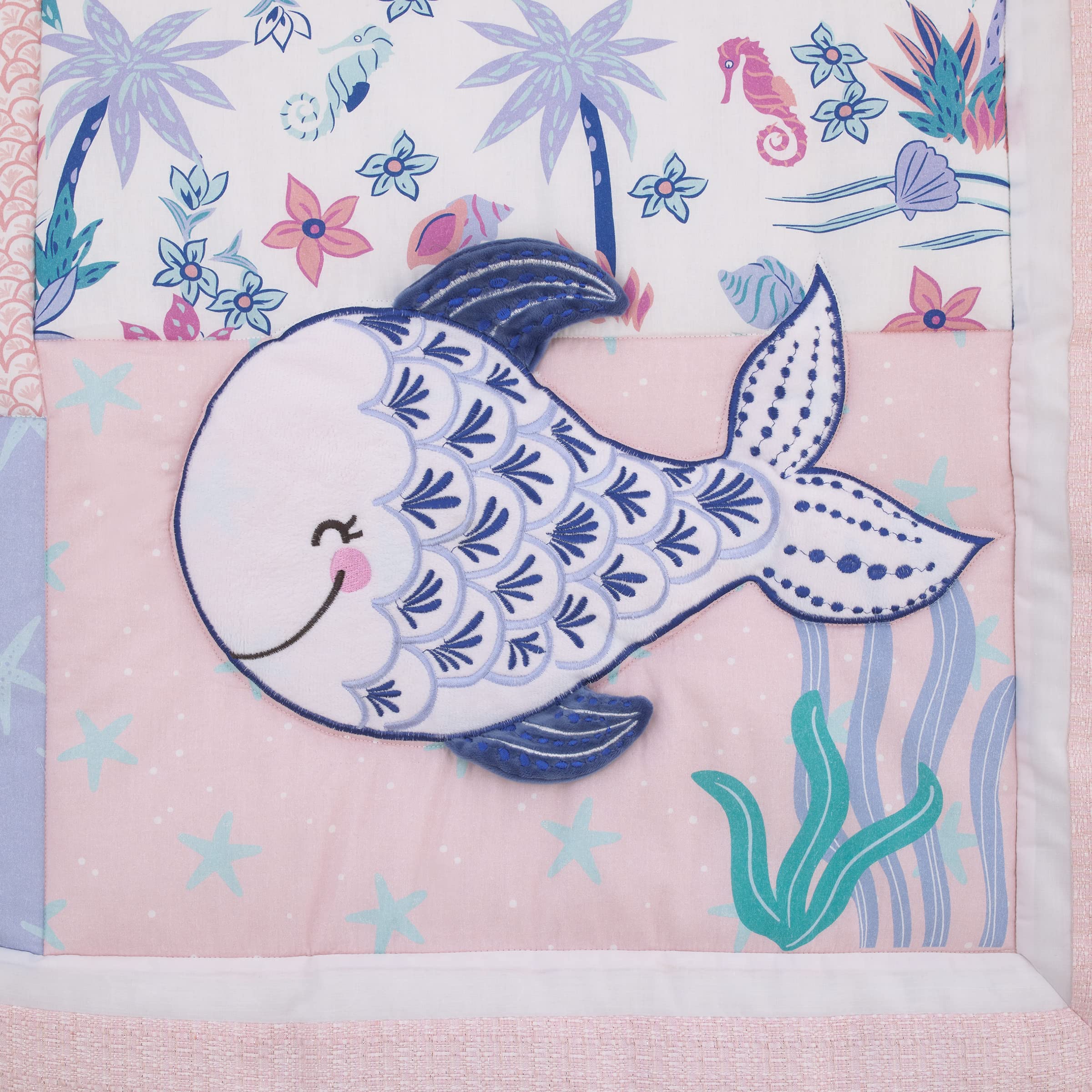4-Piece Crib Bedding Set - Mermaid Undersea Theme