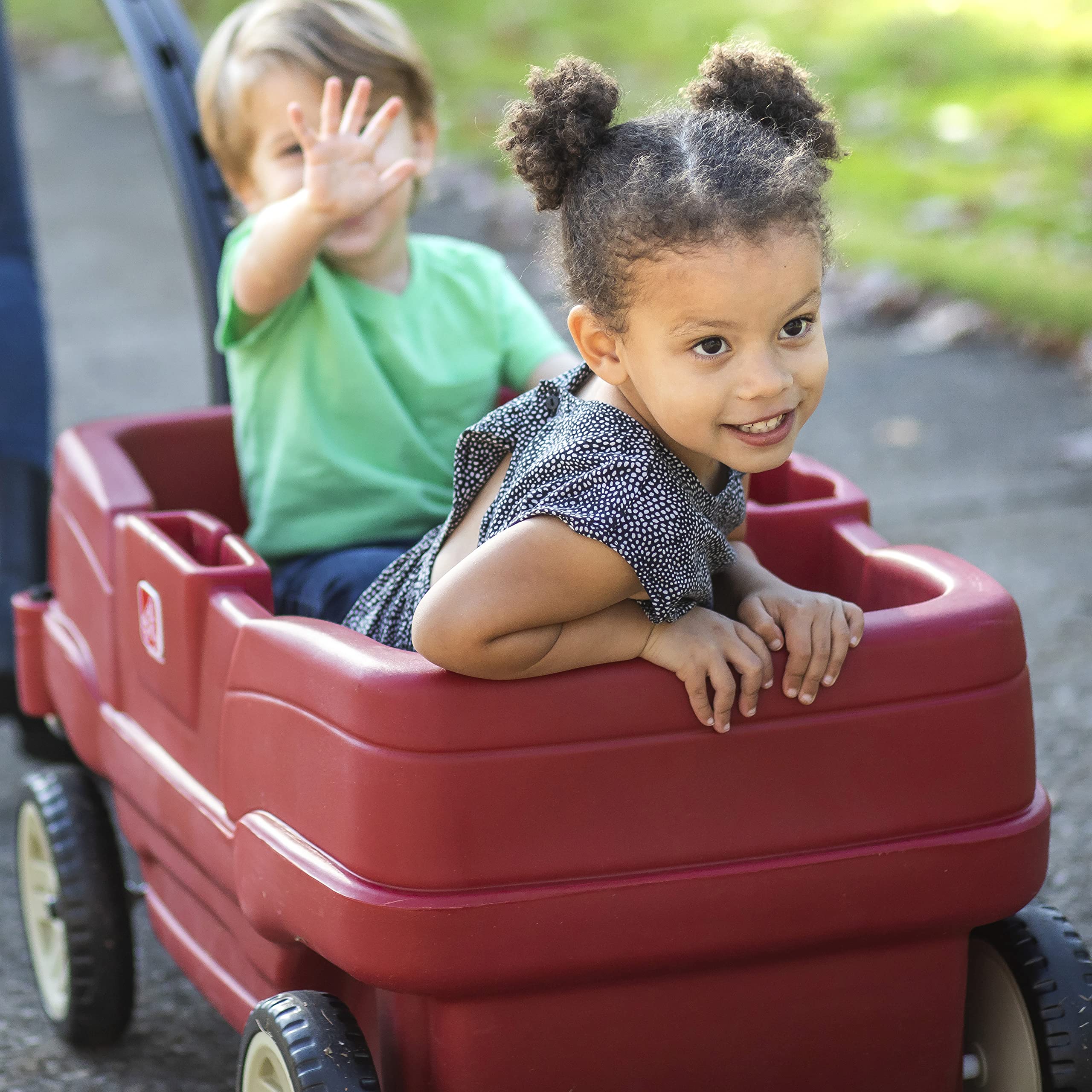 Neighborhood Wagon, Kids Ride On Toy, Stroller Substitute, Includes Seat Belts