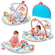 Circus Baby Playmat Gym. with Musical Motorized Mobile, Tummy Time Pillow