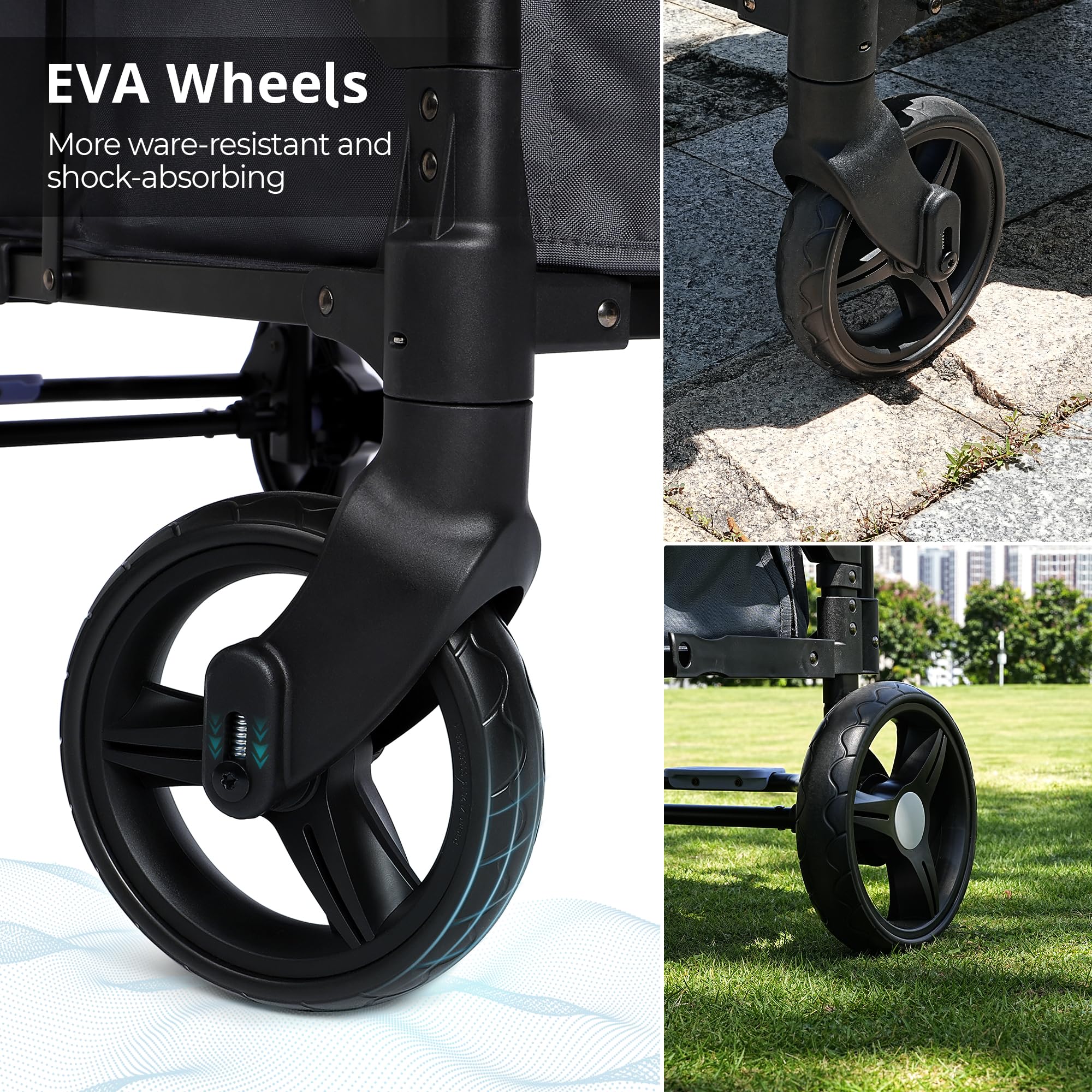 All-Terrain Double Stroller Wagon with UV50+ Canopy
