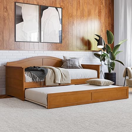 Acadia Twin Size Wood Daybed Frame with Twin Trundle