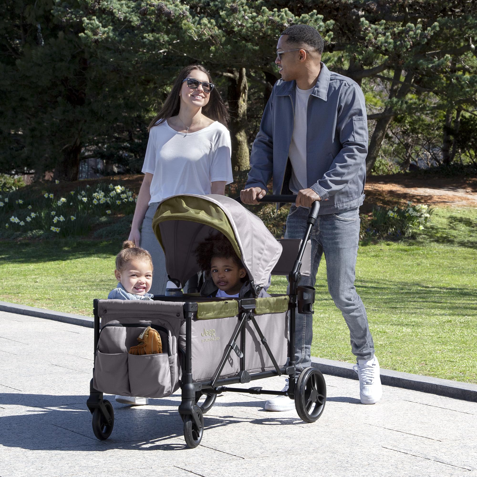 Jeep Sport All-Terrain Stroller Wagon - Includes Canopy, Parent Organizer