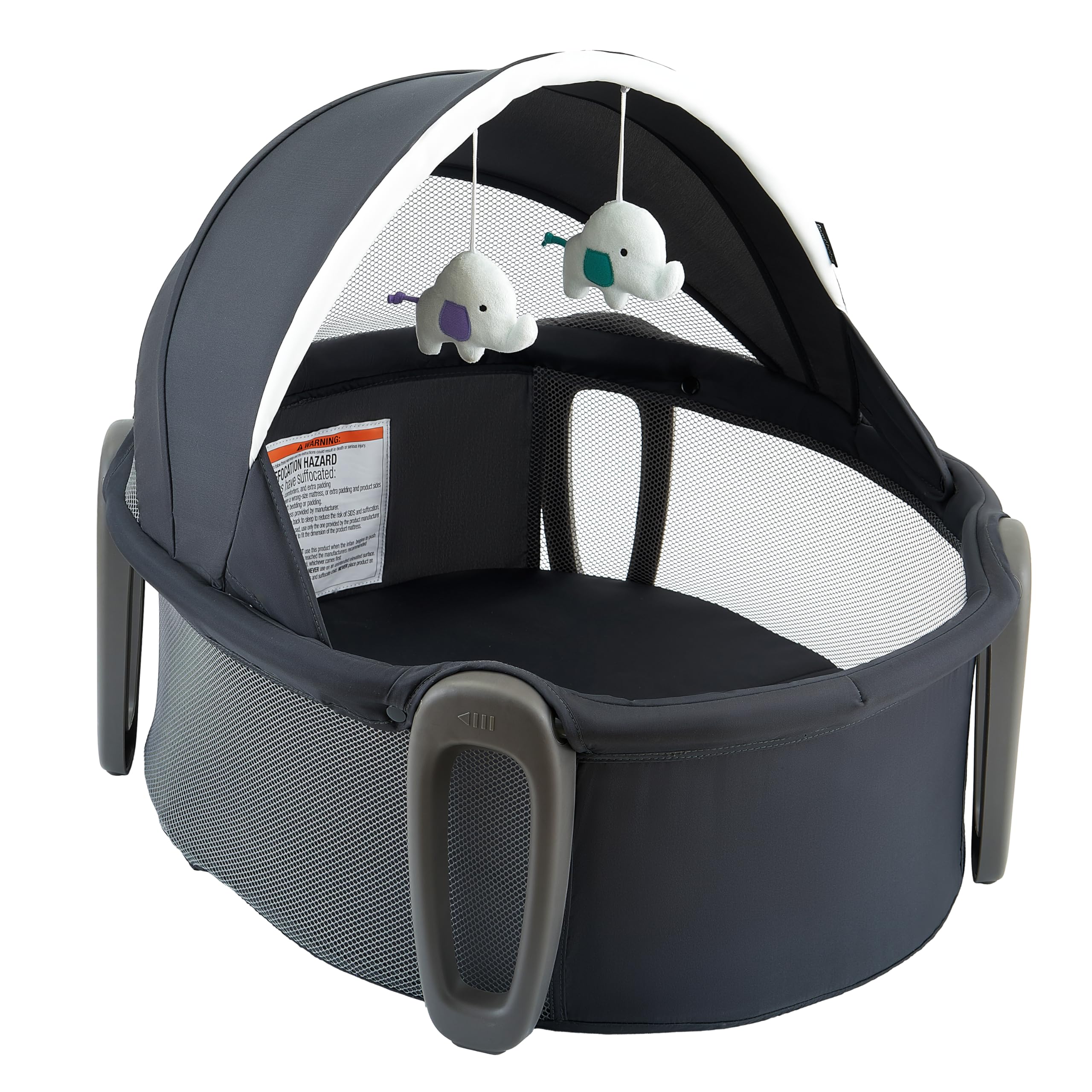 Portable Bassinet and Play Space Baby Dome with Toys and Canopy