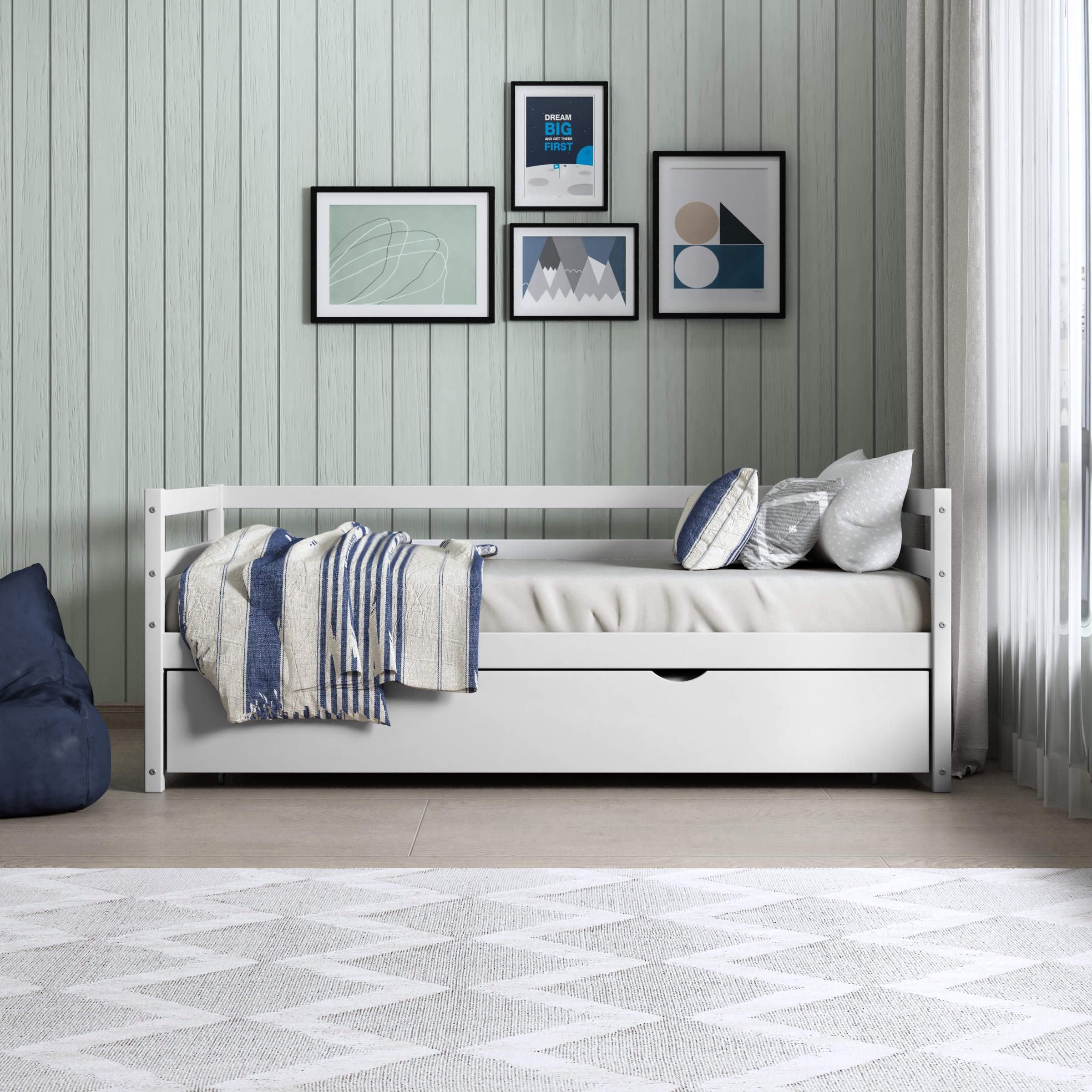 Caspian Wood Twin Daybed with Trundle