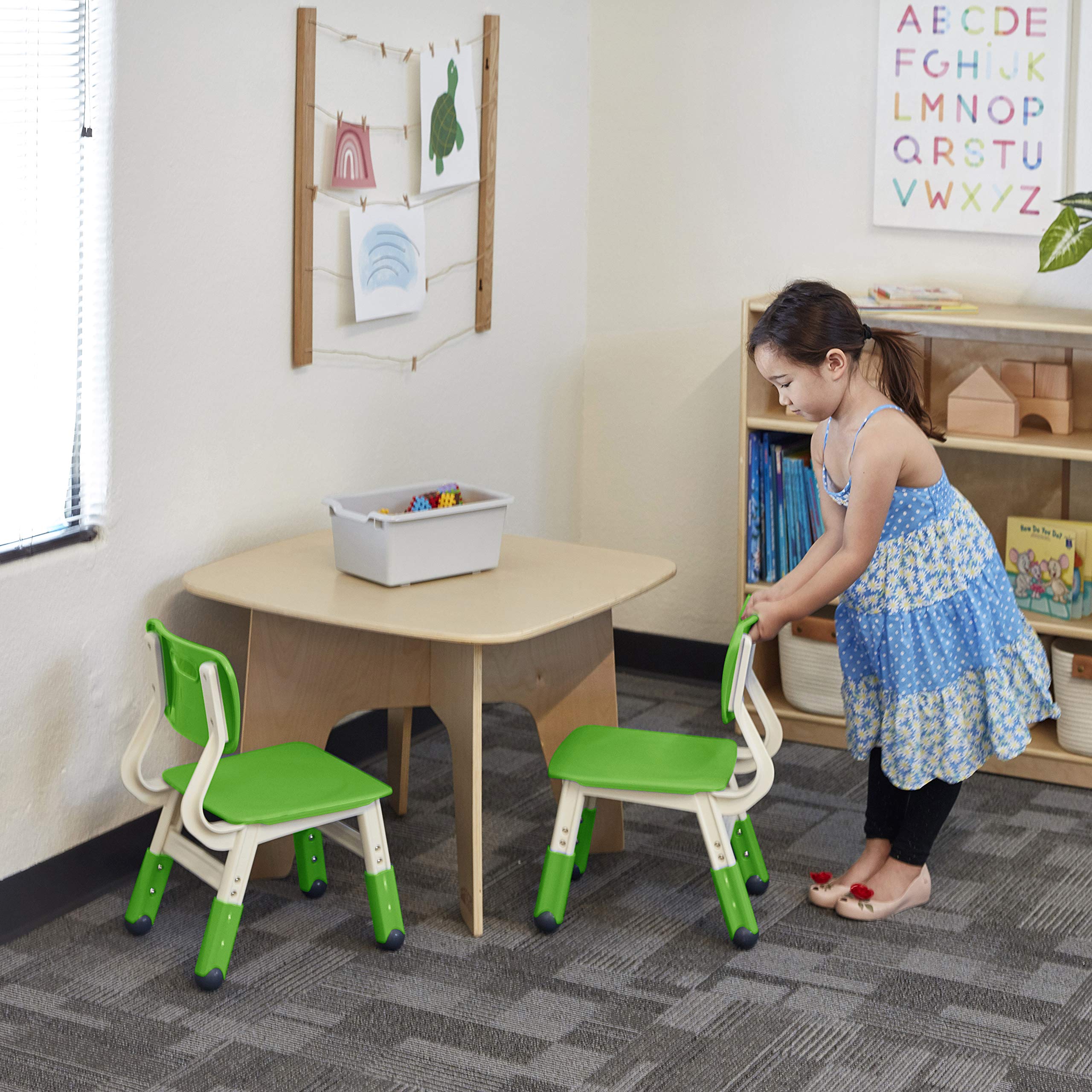 Adjustable Kids Chairs with Back Support, 2-Pack