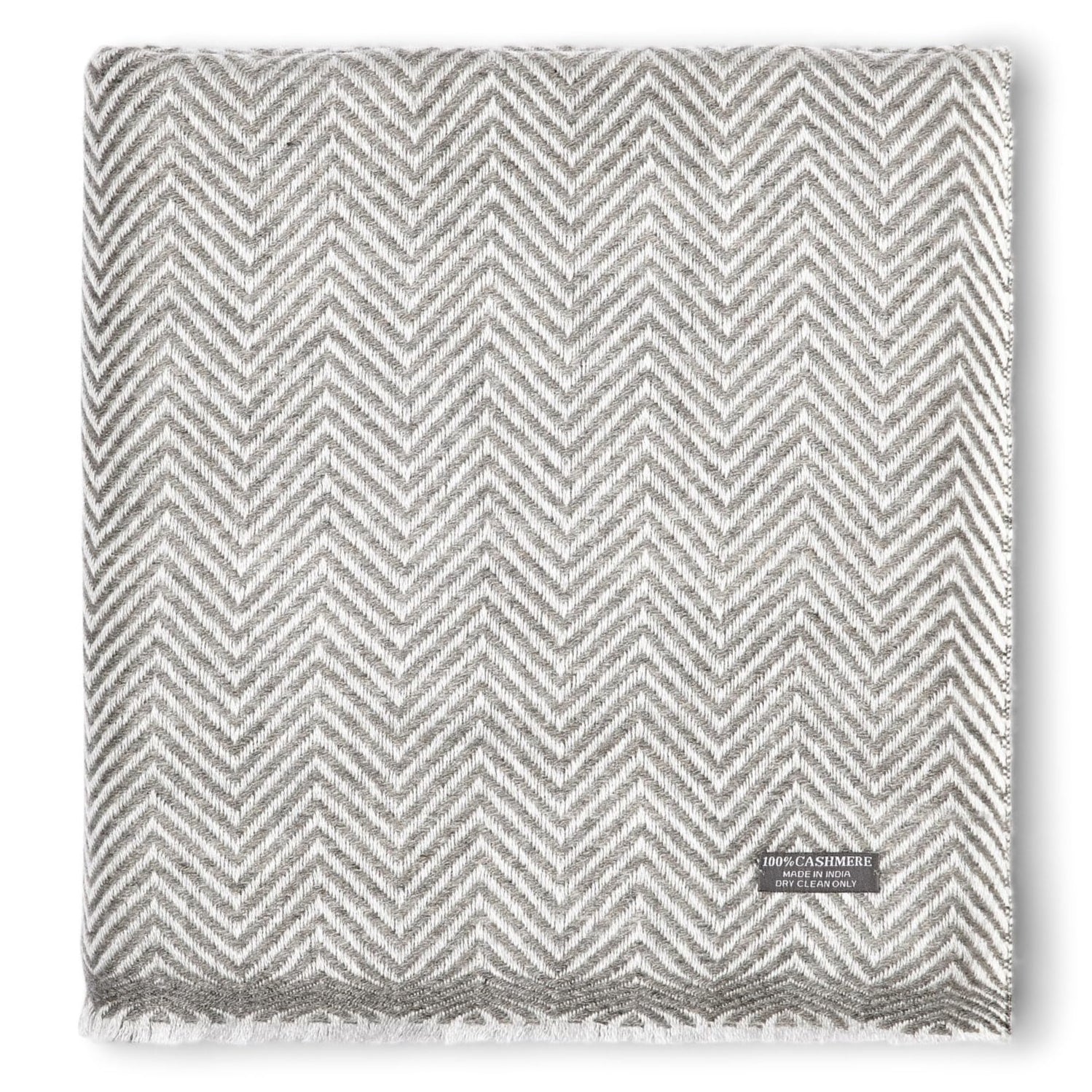 Luxurious XXL 100% Pure Cashmere Blanket Oversized Grey Throw Blanket