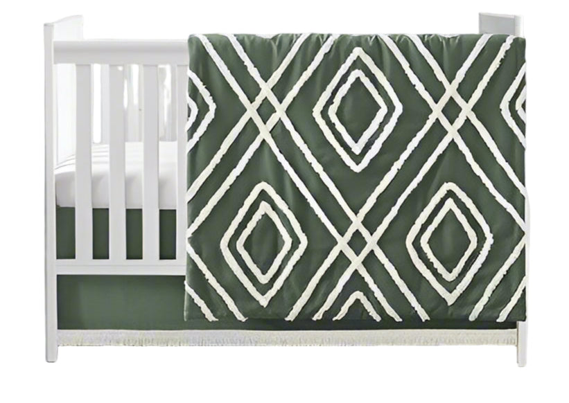 4-Piece Baby Crib Bedding Set (Boho Chic) for Boys or Girls