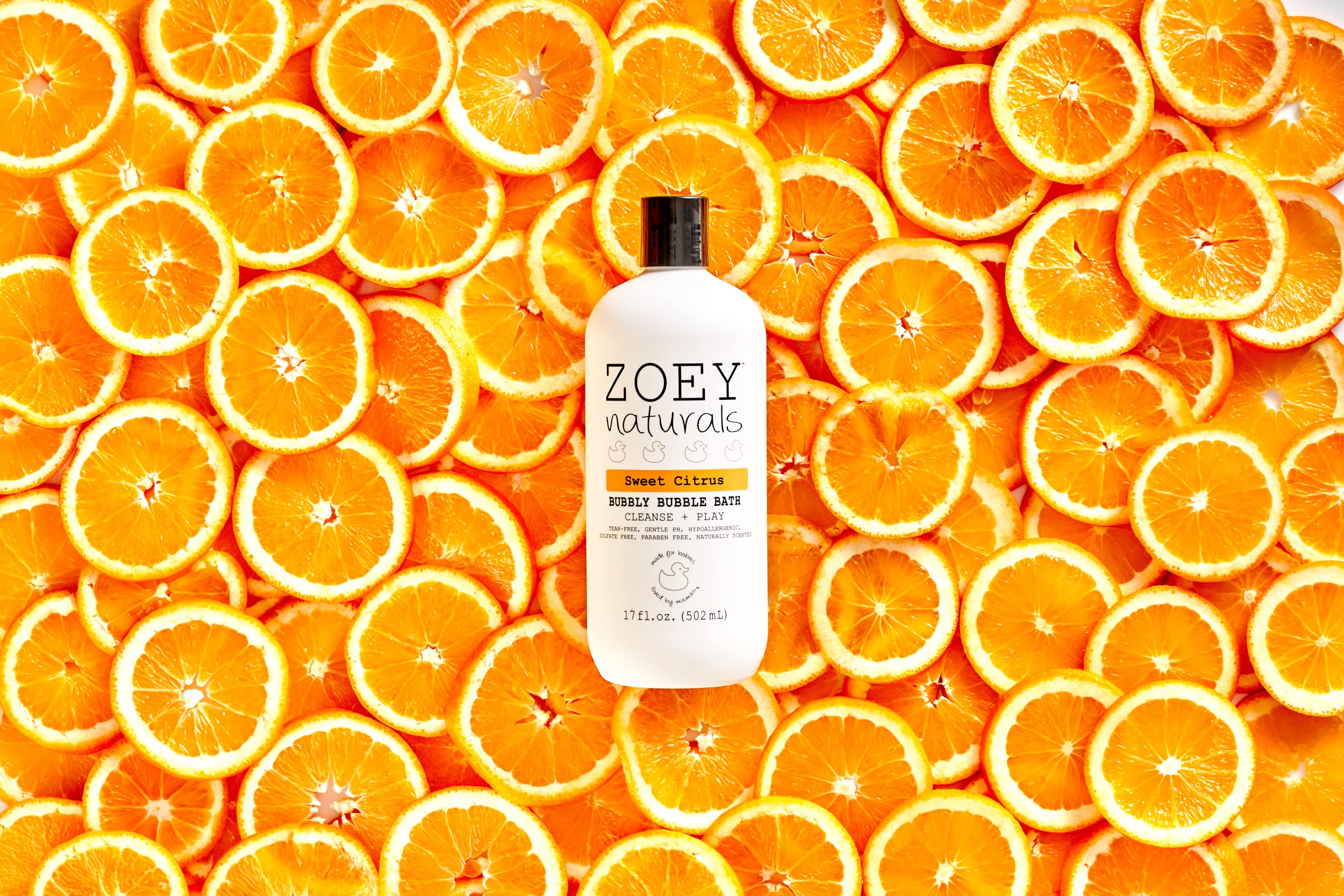 Sweet Citrus Bubble Bath for Kids & Babies - Organic Tear-Free, Non-Toxic Toddler Soap