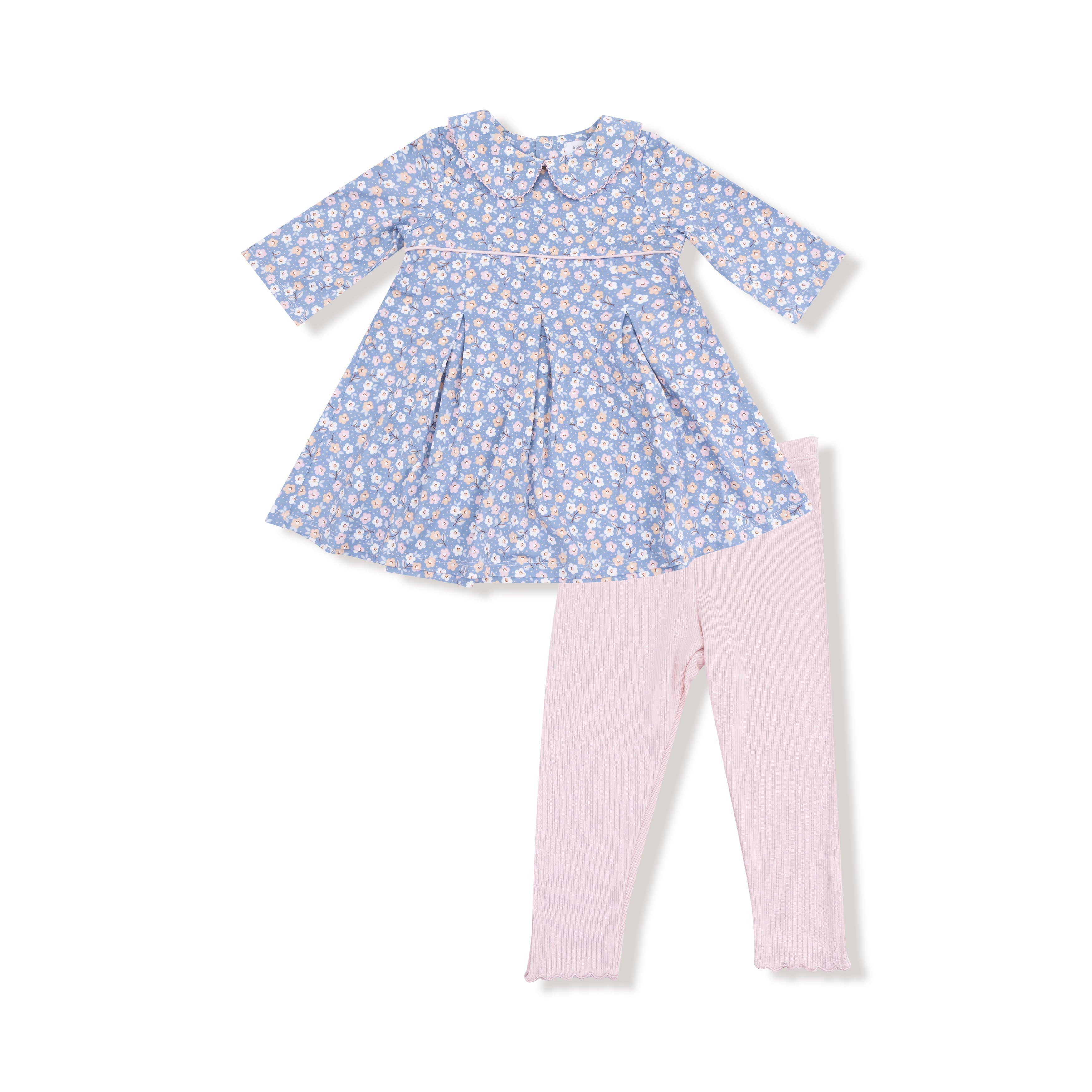Country Calico - Box Pleat Dress  & Leggings