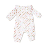 Petite Pointe Fleur - Long Sleeve Petal Ruffle Romper