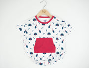 Peacock | Short Sleeve Bubble Romper