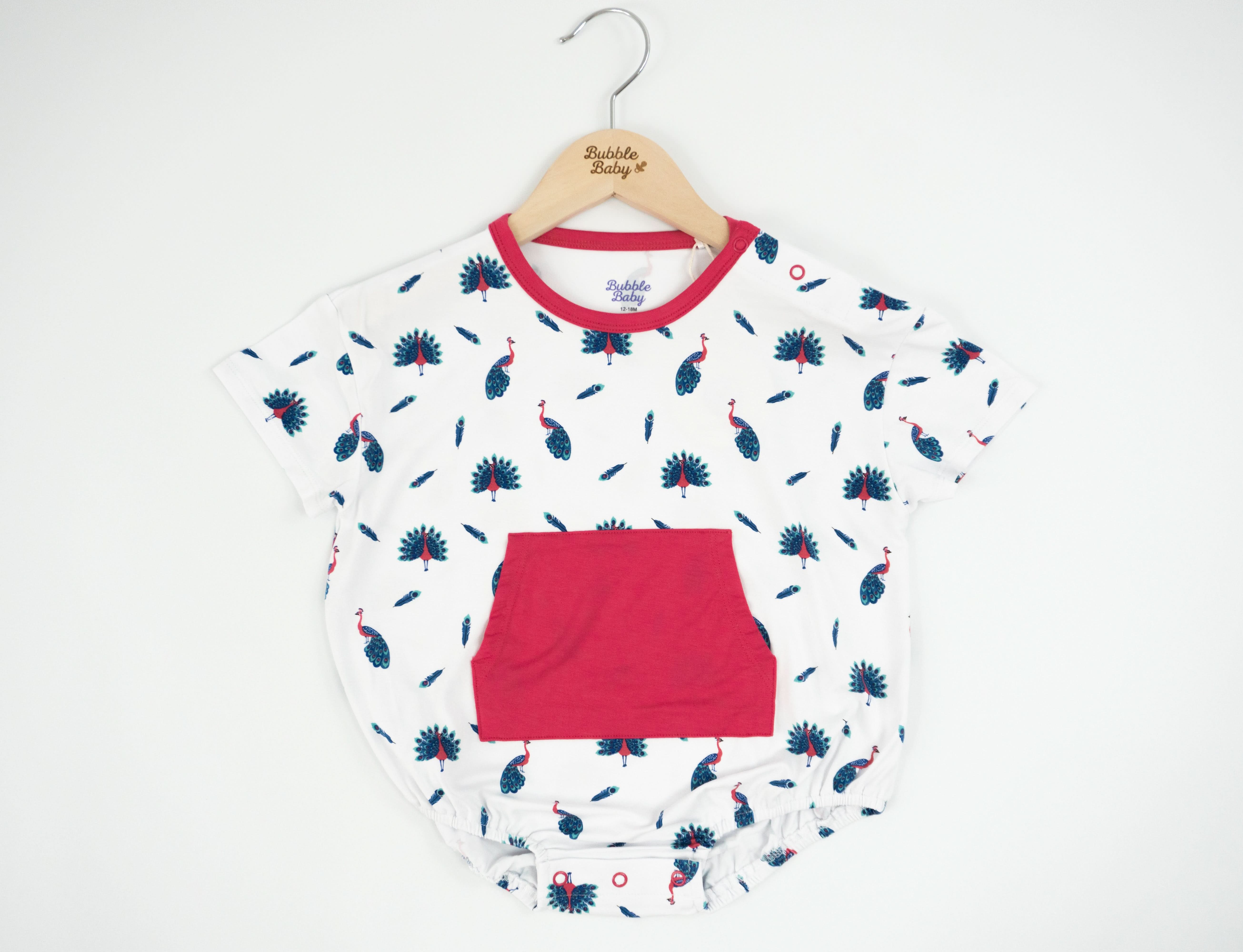 Peacock | Short Sleeve Bubble Romper