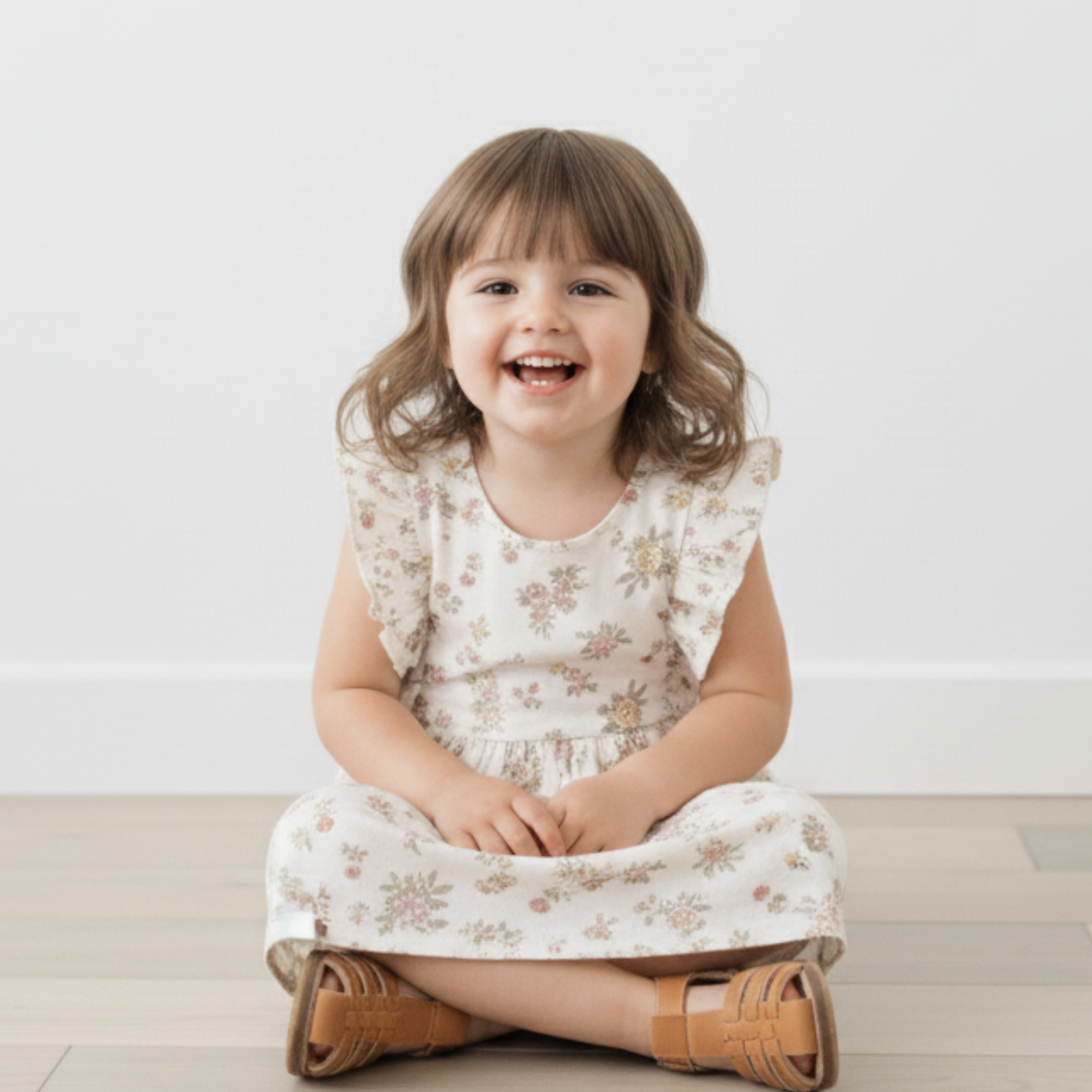 Organic Flutter Dress - Meadow