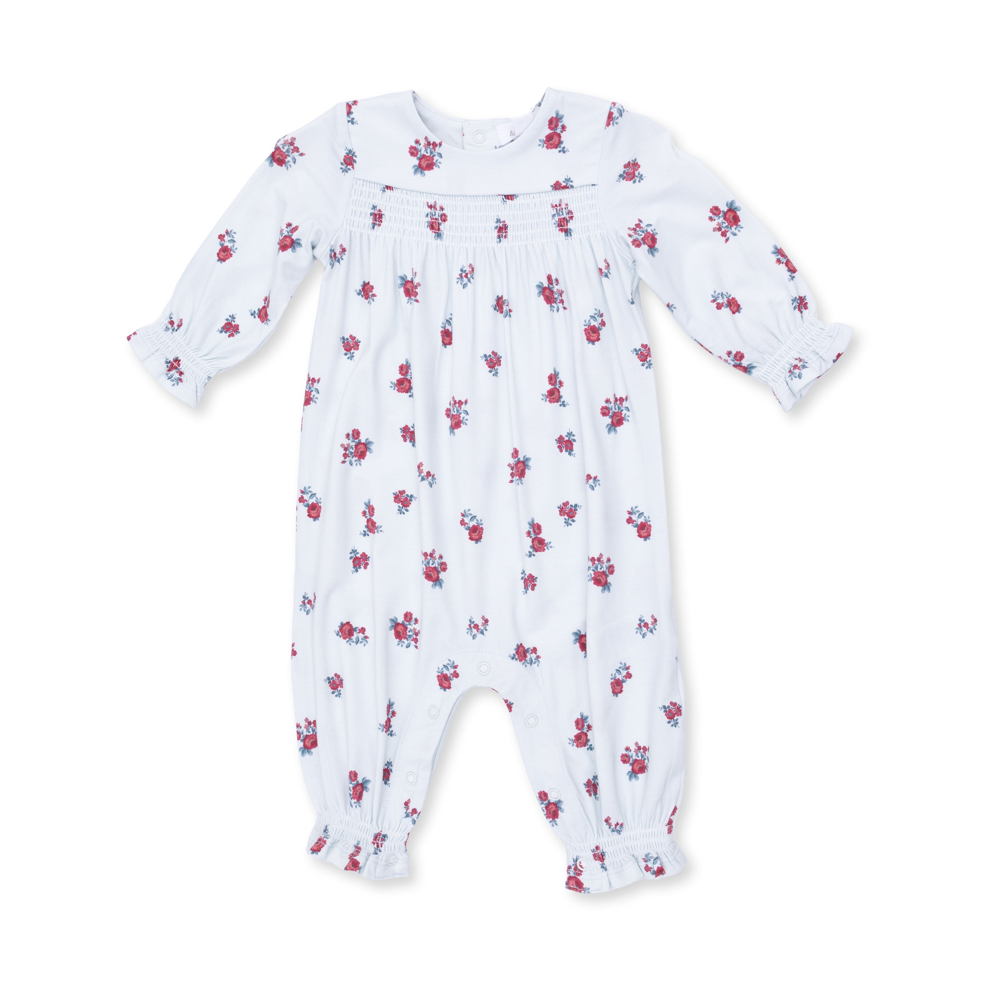 Alyssa Floral - Smocked Long Sleeve Romper