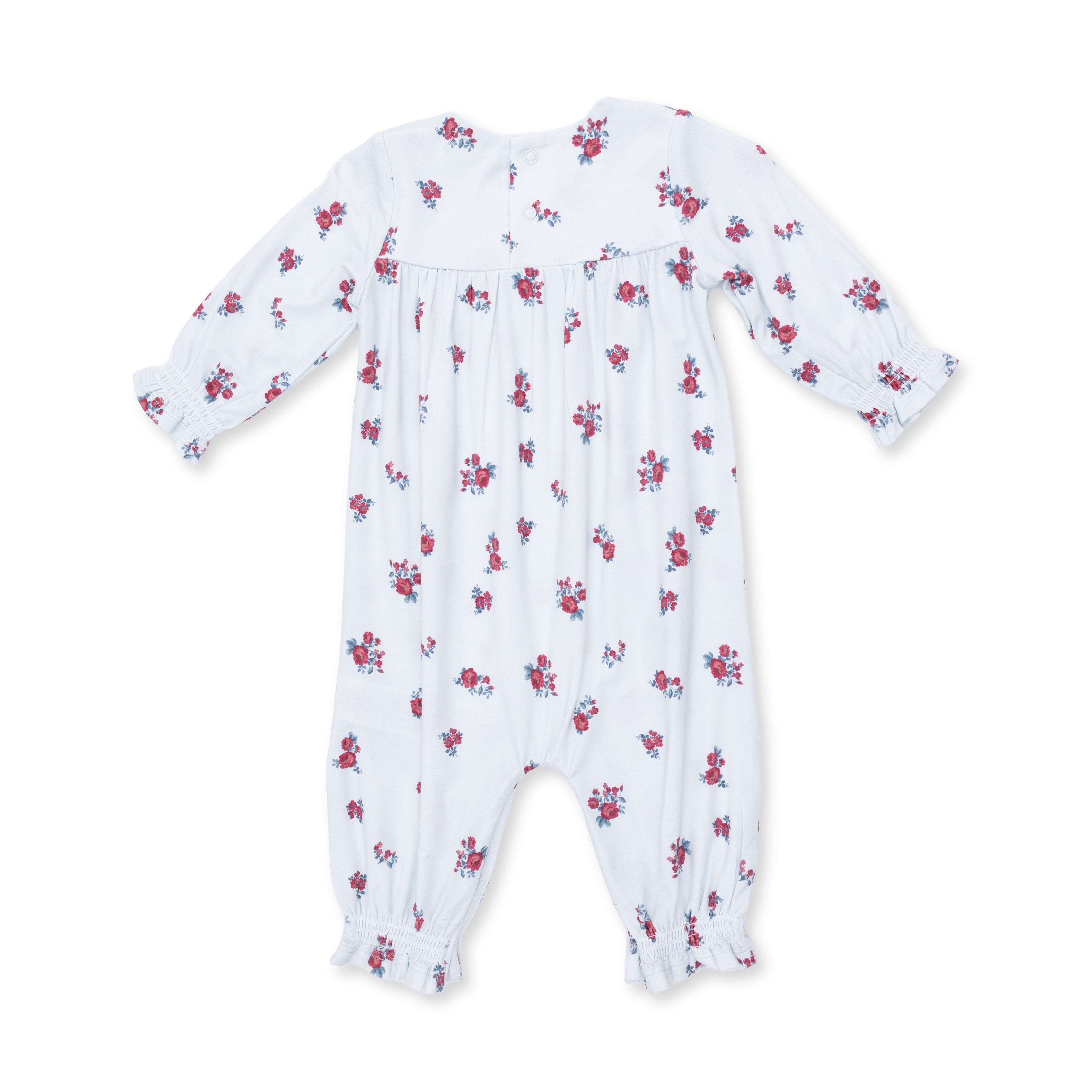 Alyssa Floral - Smocked Long Sleeve Romper