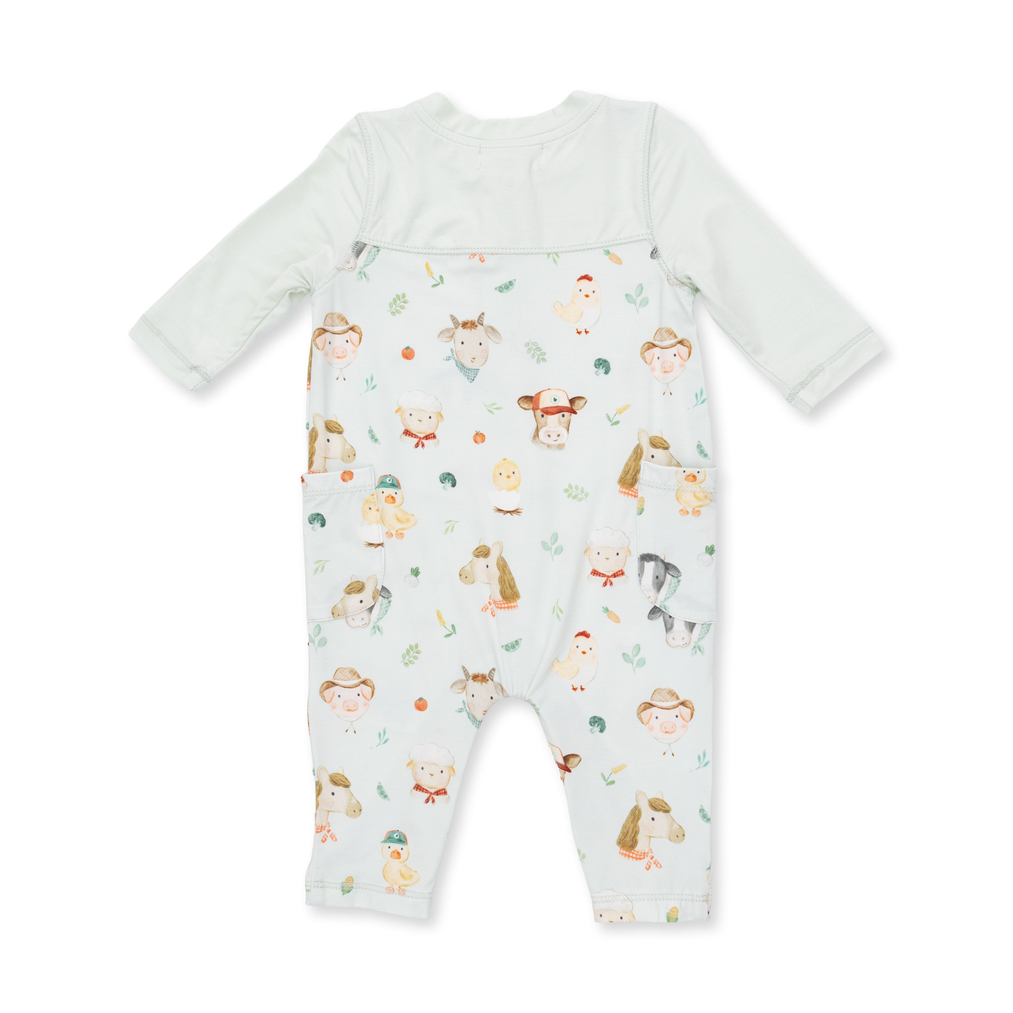Baby Farm Faces - Romper with Contrast Sleeves