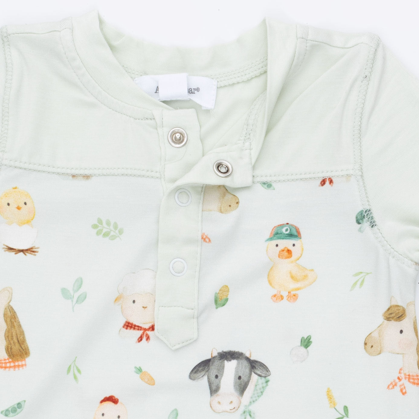 Baby Farm Faces - Romper with Contrast Sleeves