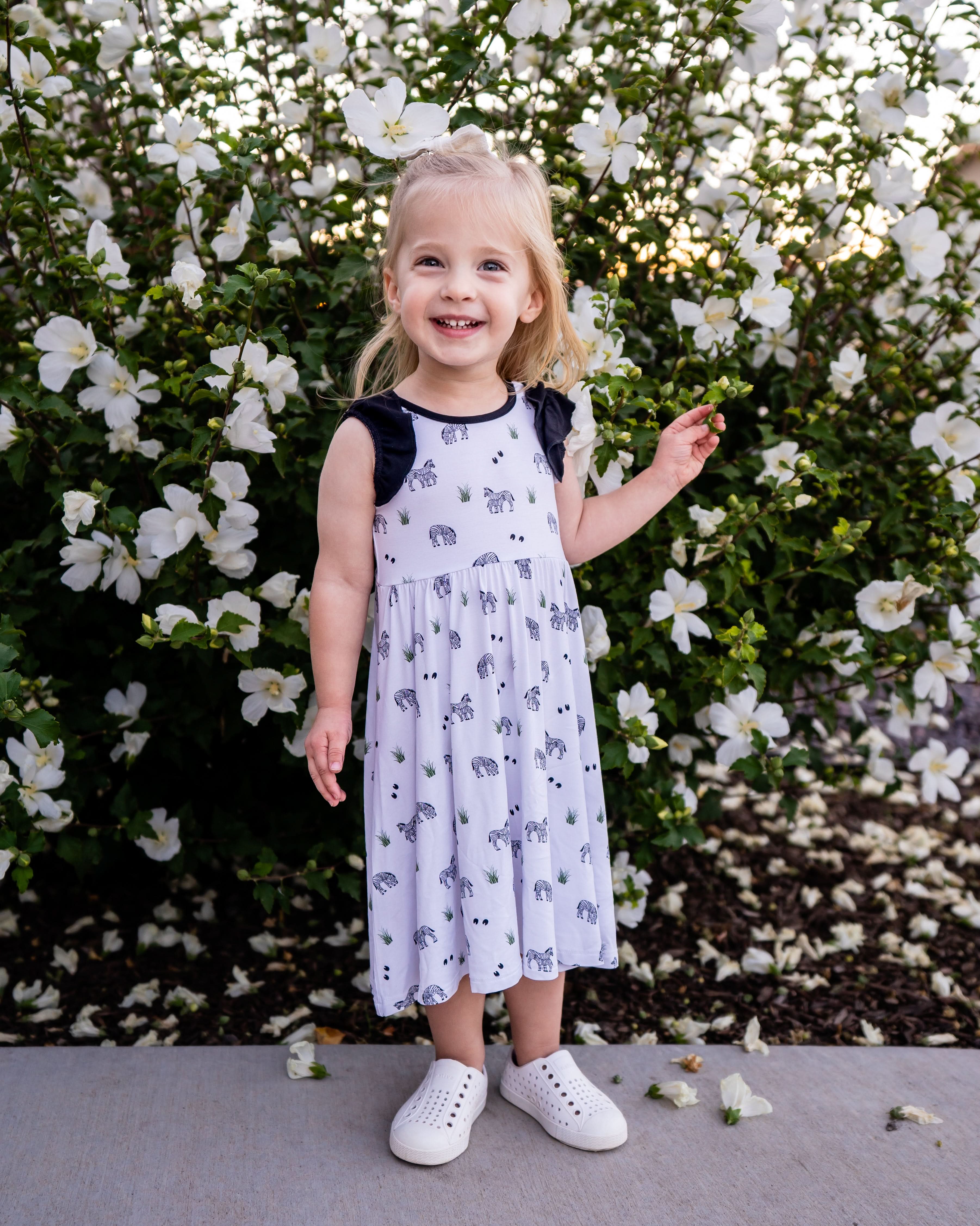 Zebra | Toddler Flutter Dress