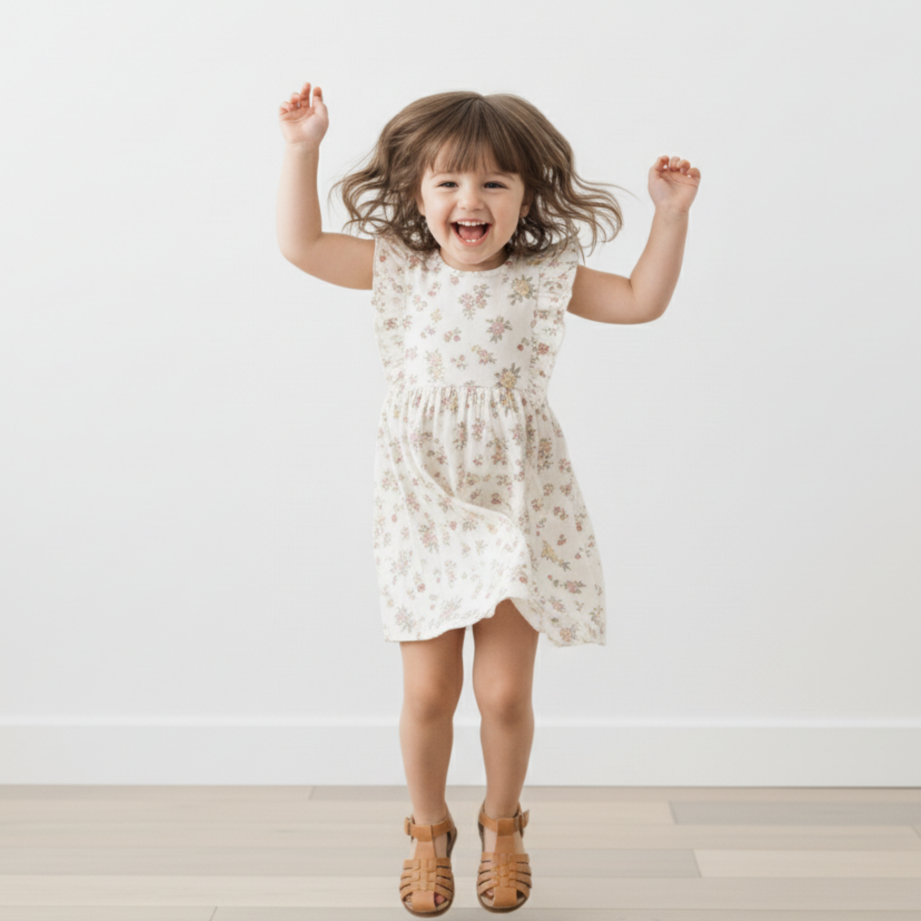 Organic Flutter Dress - Meadow