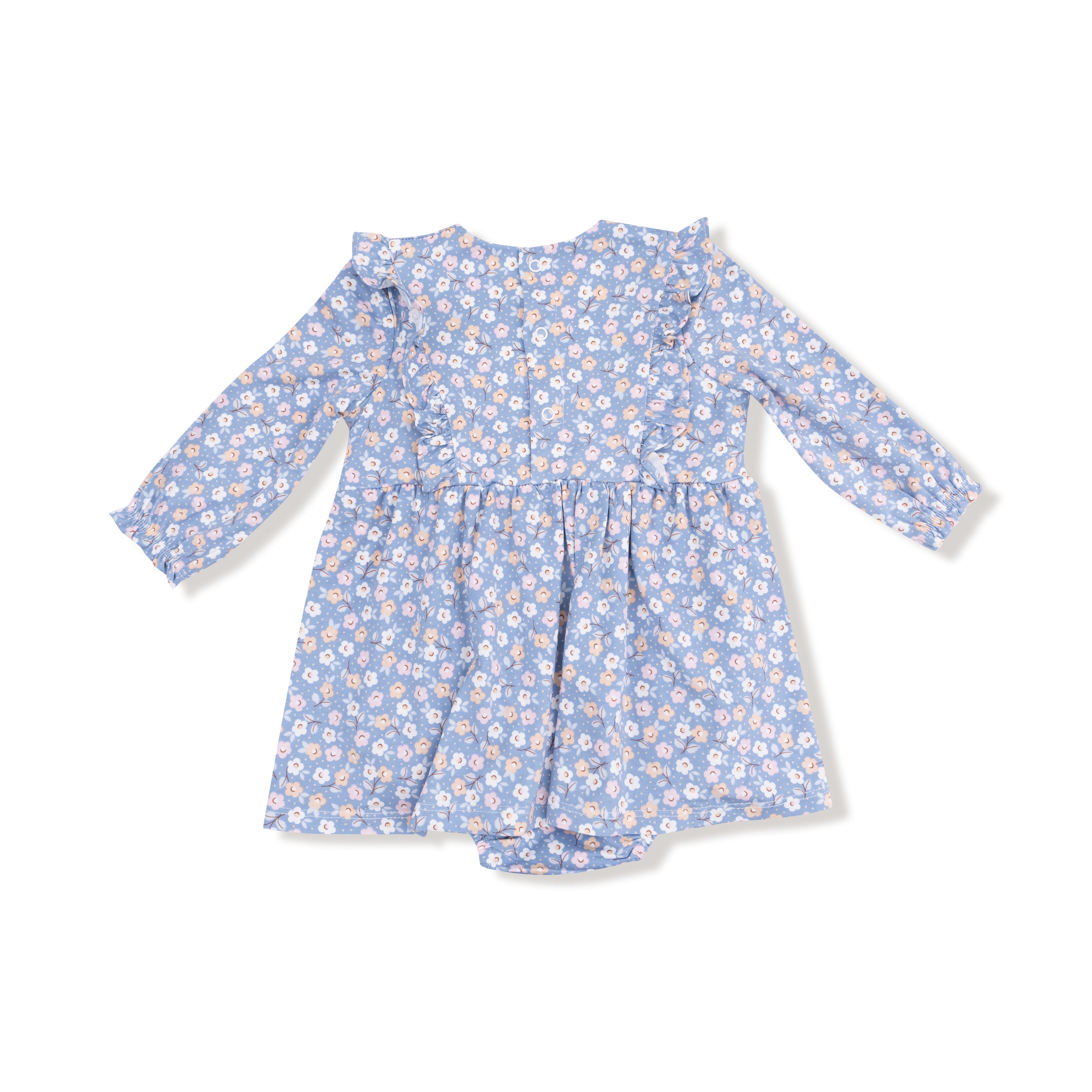 Country Calico - Ruffle Long Sleeve Bodysuit Dress
