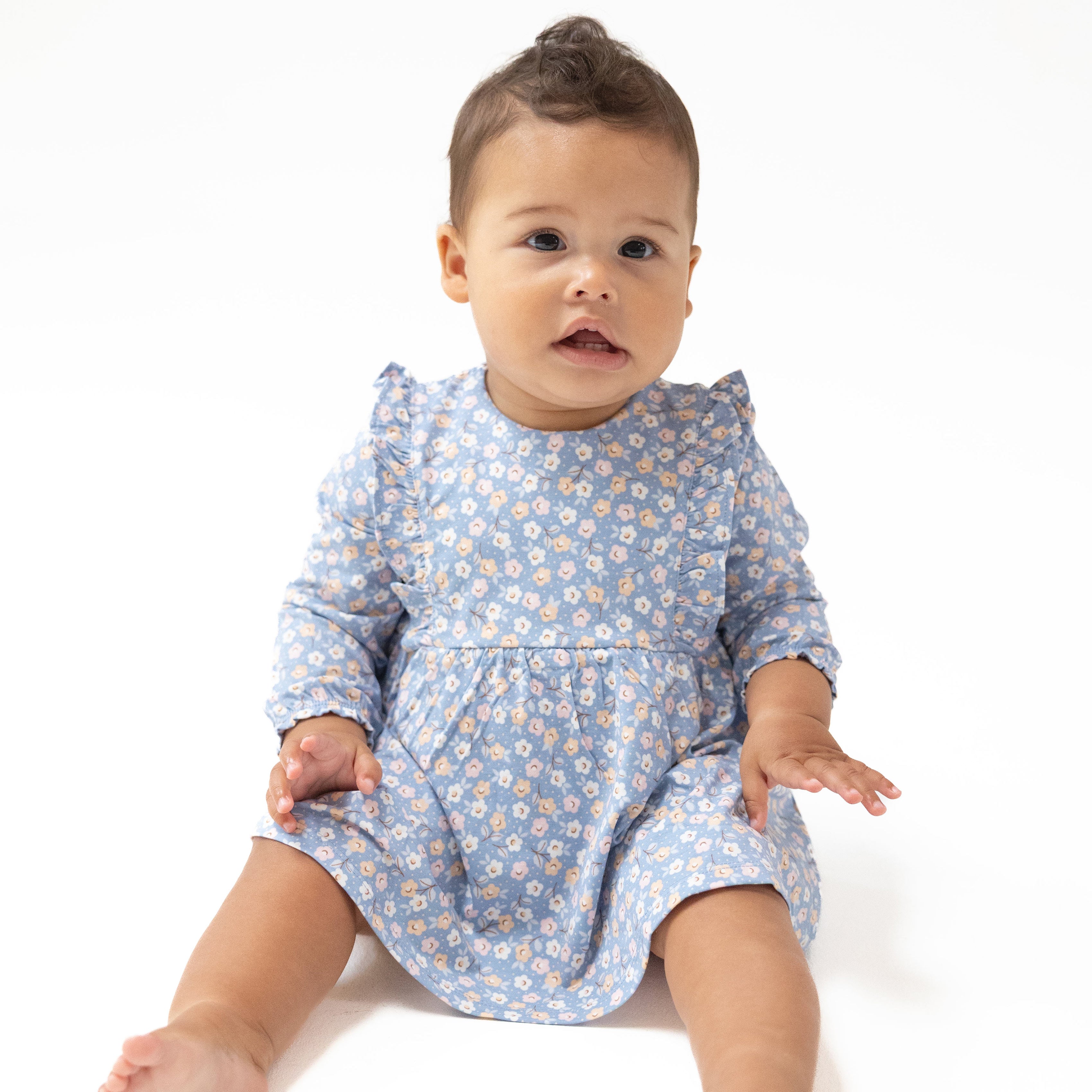 Country Calico - Ruffle Long Sleeve Bodysuit Dress