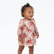 Sabrina Floral - Long Sleeve Ruffle Bodysuit Dress