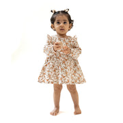Prairie Calico - Ruffle Long Sleeve Bubble with Skirt