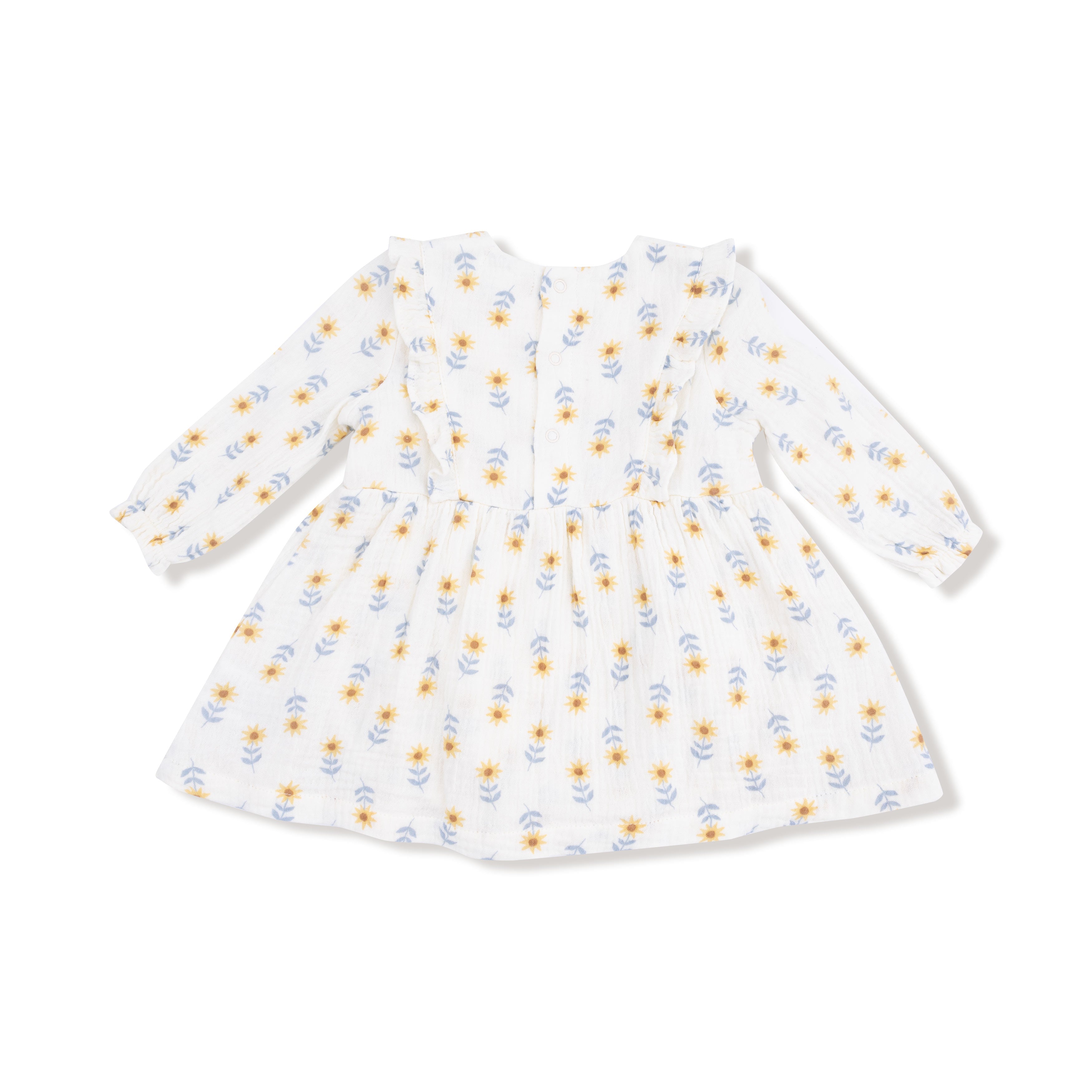 Western Sunflower - Ruffle Long Sleeve Bubble with Skirt