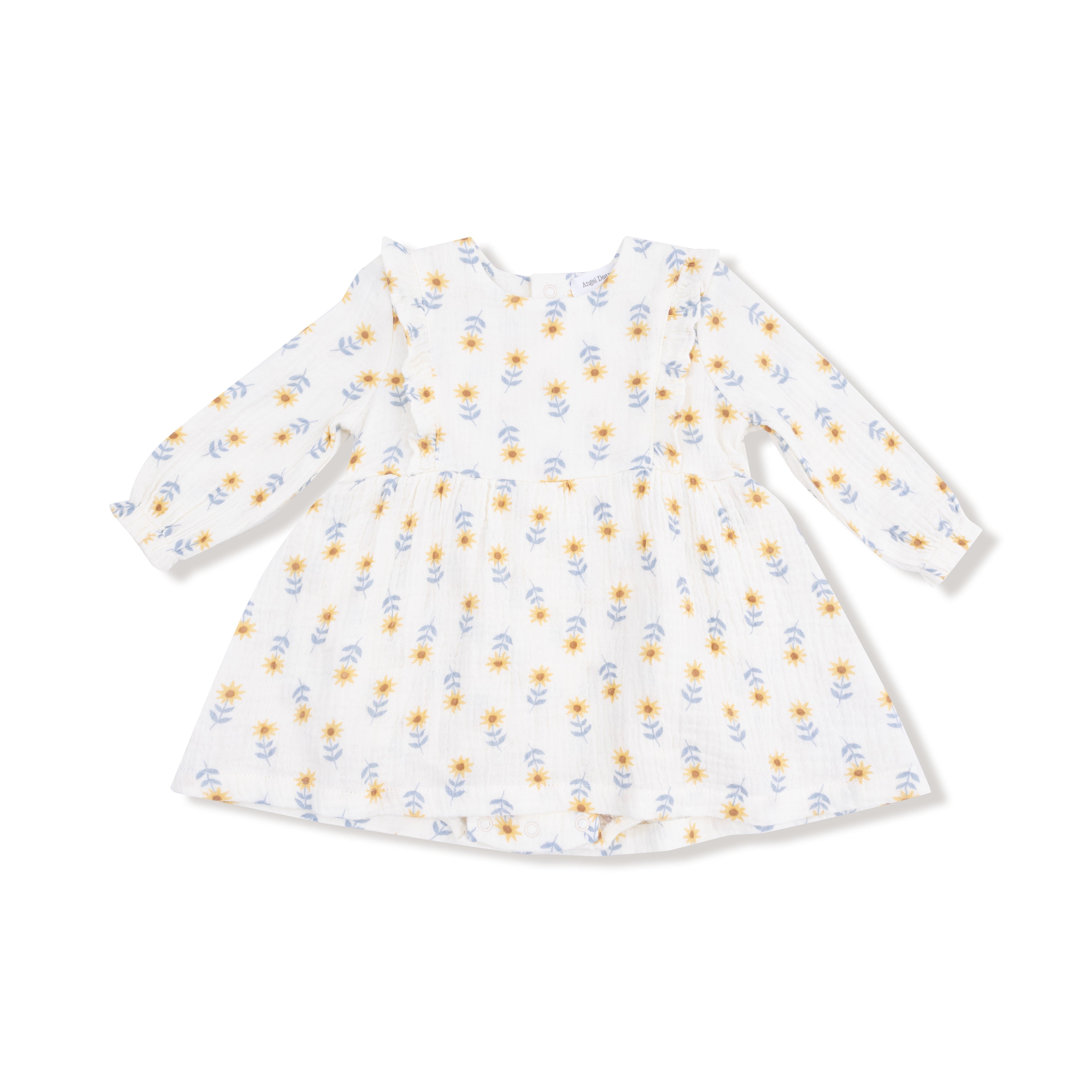 Western Sunflower - Ruffle Long Sleeve Bubble with Skirt