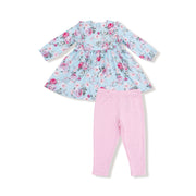 Charlotte Floral - Ruffle Long Sleeve Dress + Legging