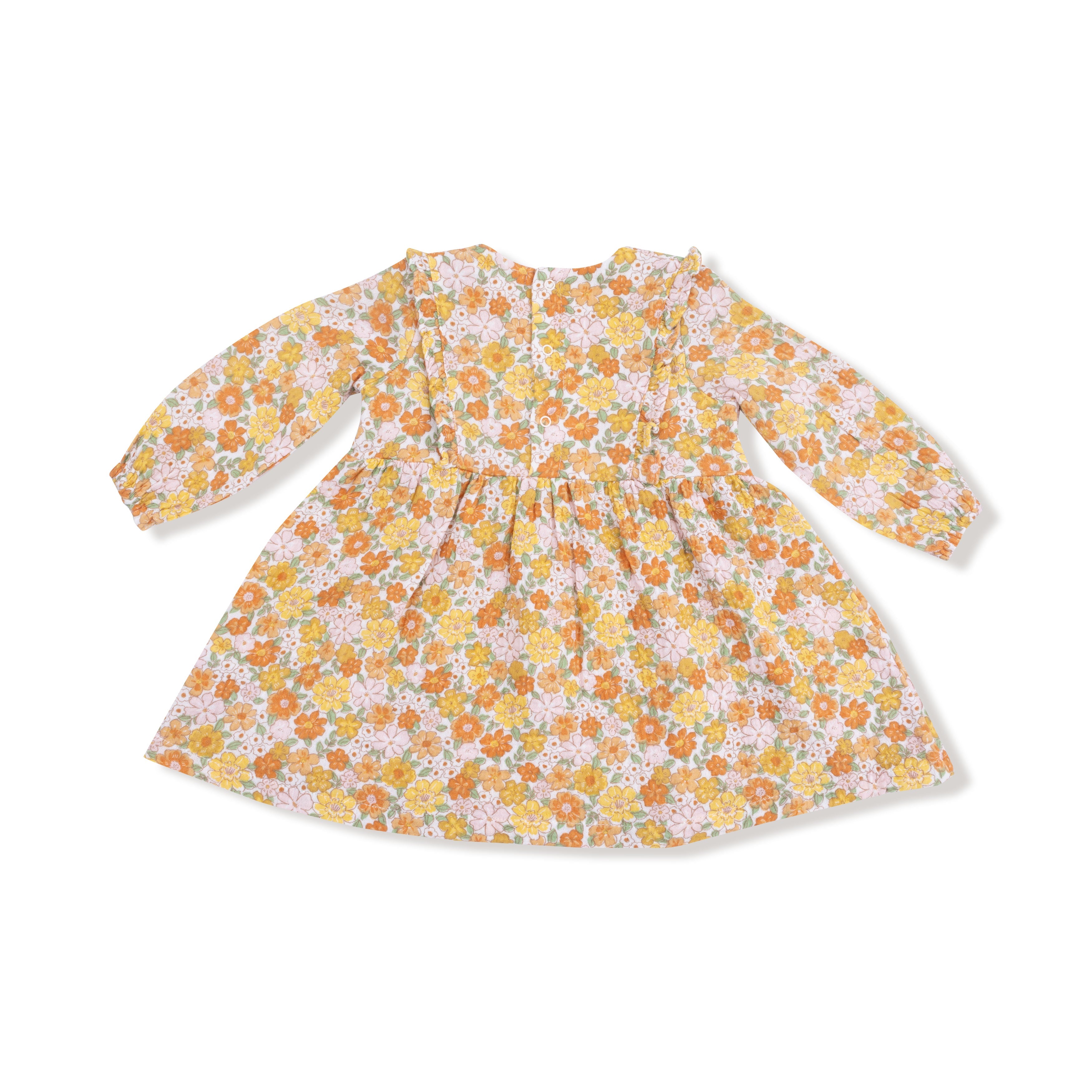 Sweet Amber Floral - Ruffle Long Sleeve Dress + Ribbed Legging