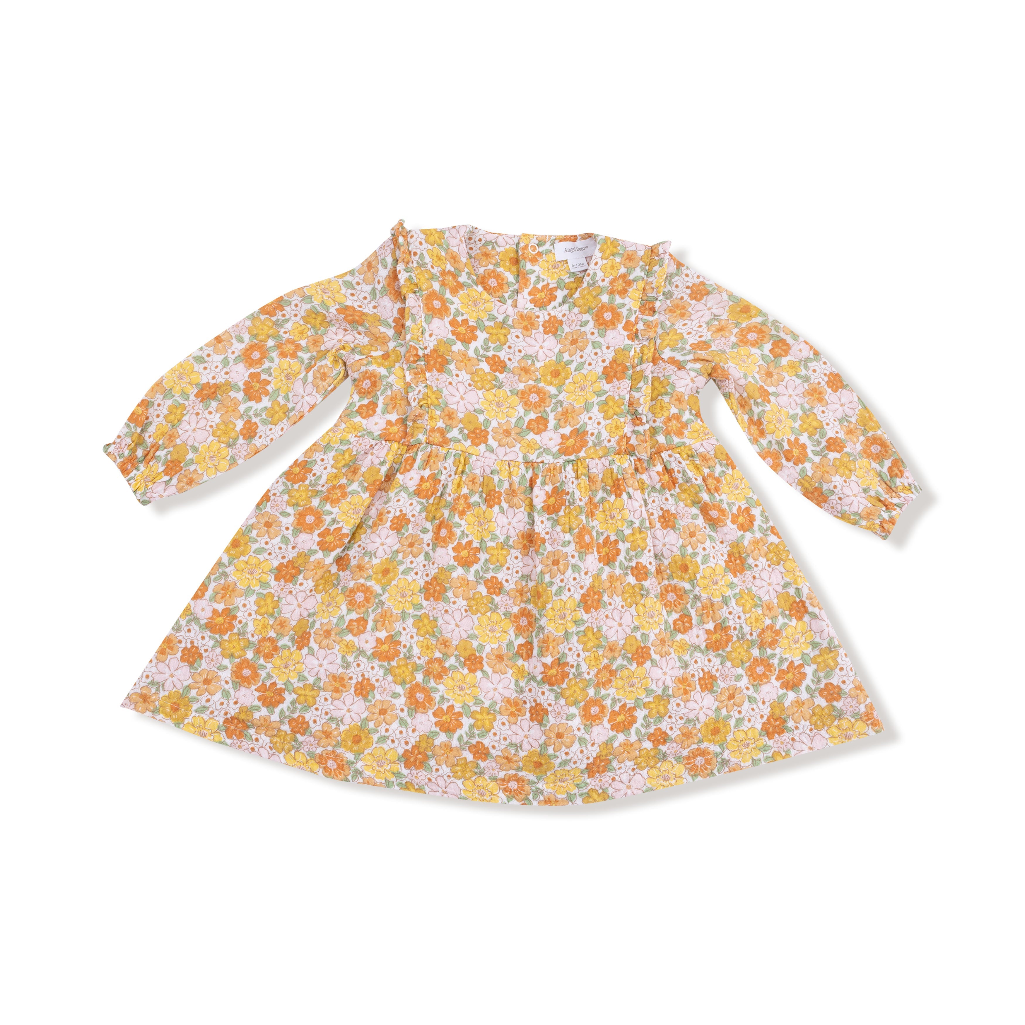 Sweet Amber Floral - Ruffle Long Sleeve Dress + Ribbed Legging