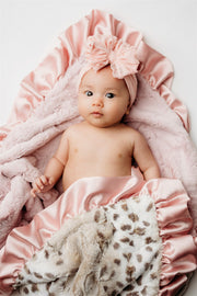 Dusty Pink Snowcat | Luxe Cuddle Blanket