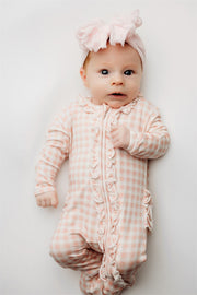 Olivia Ruffle | Convertible Two-Way Zip Footie