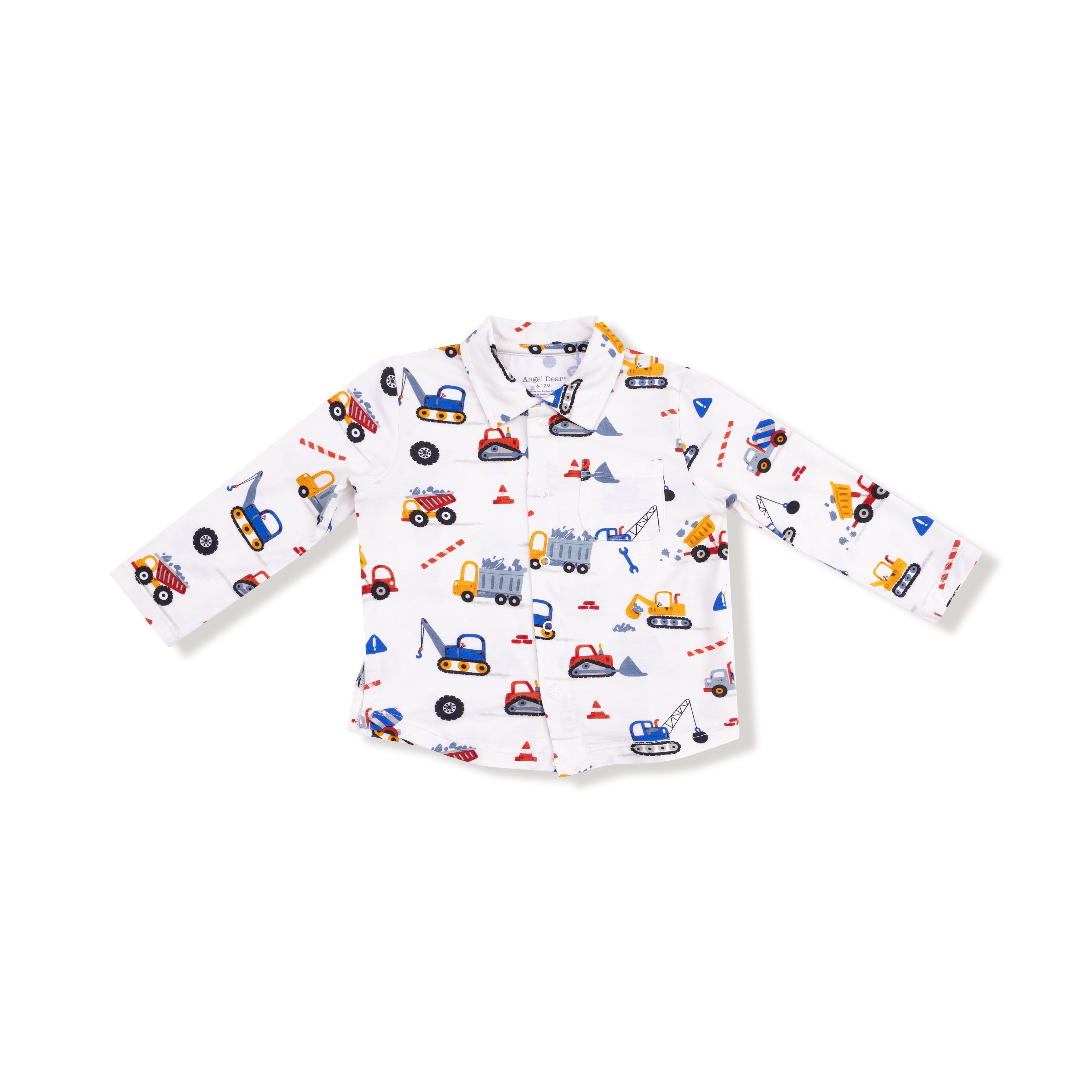 Crayon Construction - Long Sleeve Polo with Full Front Placket