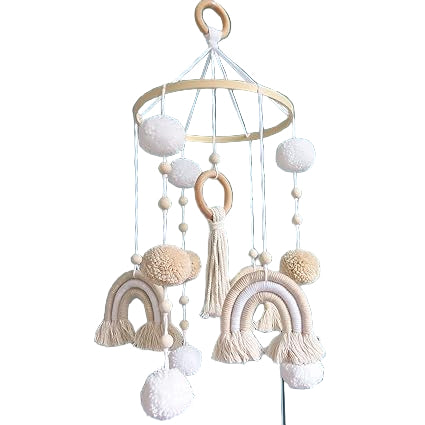 Daisy Mobile for Crib, Baby Crib Mobile for Girls, Boho Daisy Crib Mobile